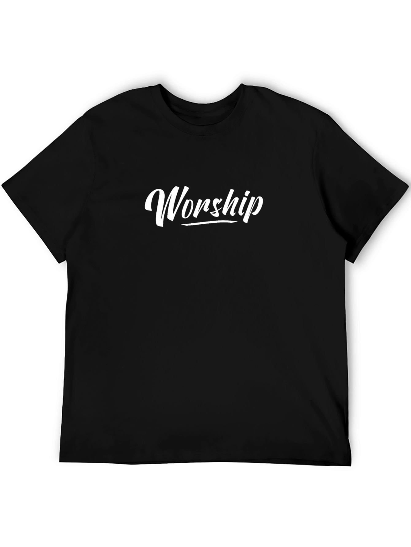 Worship Tee - Black Cotton Blend T-Shirt