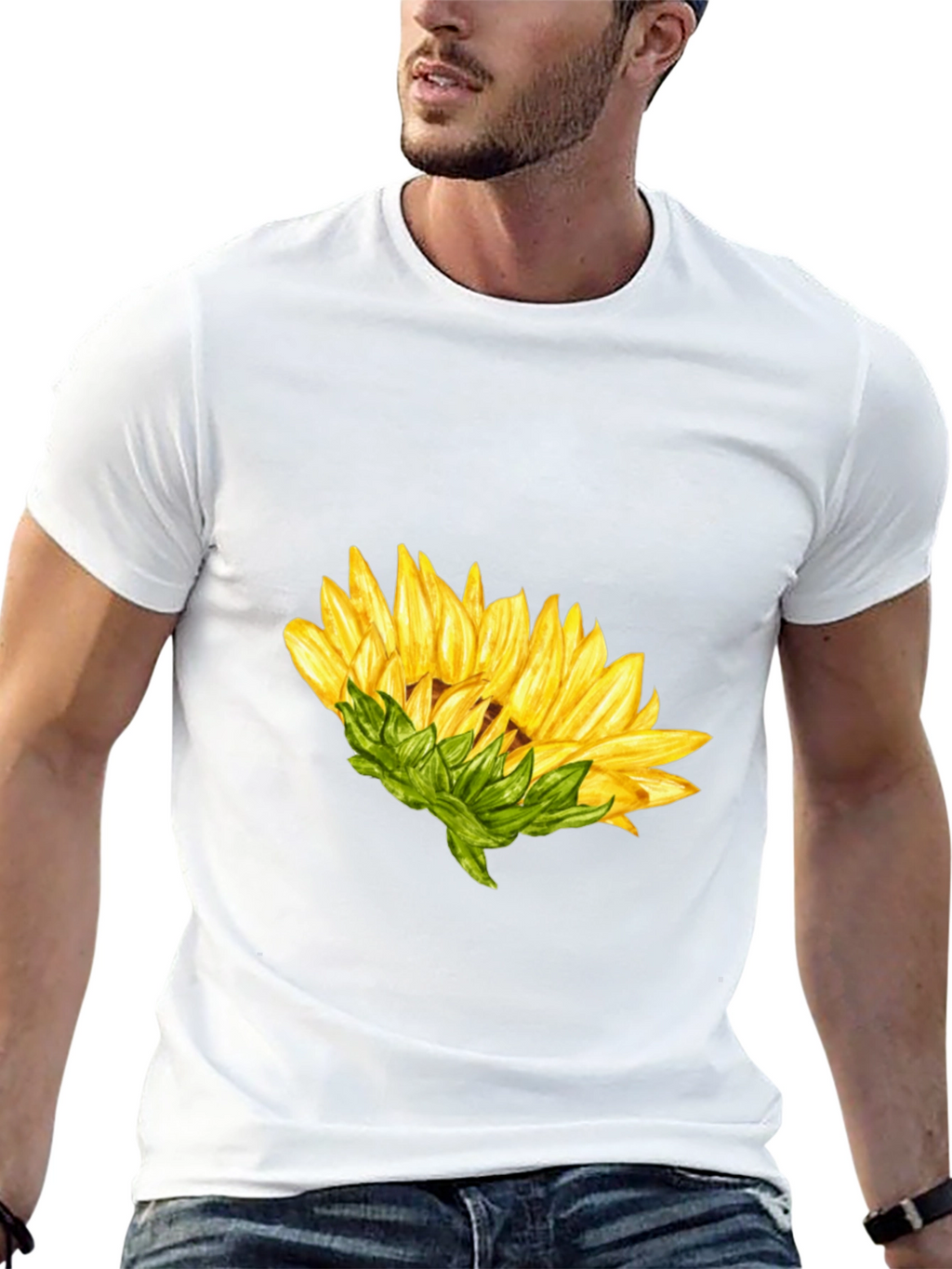 Sunflower Graphic Black T-Shirt