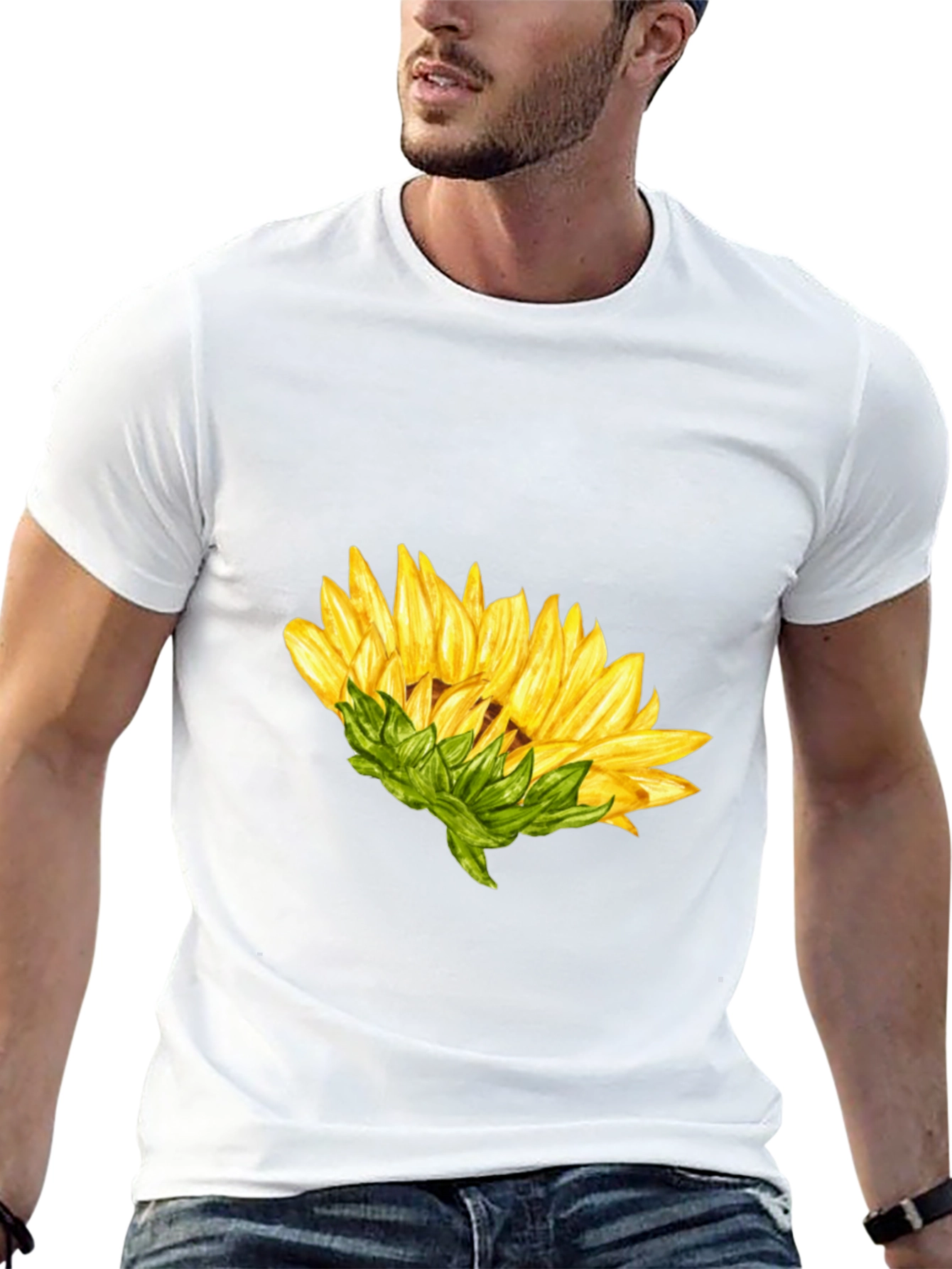 Sunflower Graphic Black T-Shirt