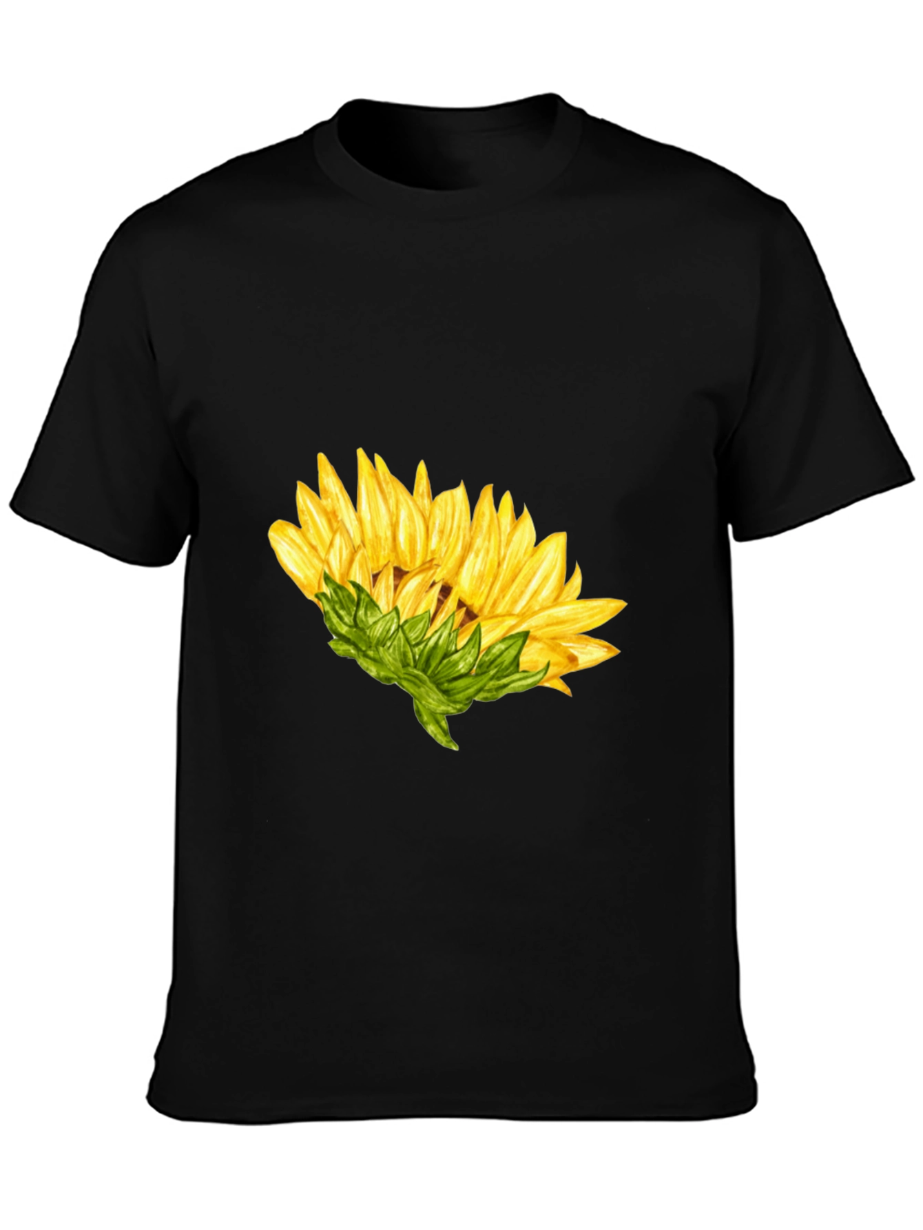 Sunflower Graphic Black T-Shirt
