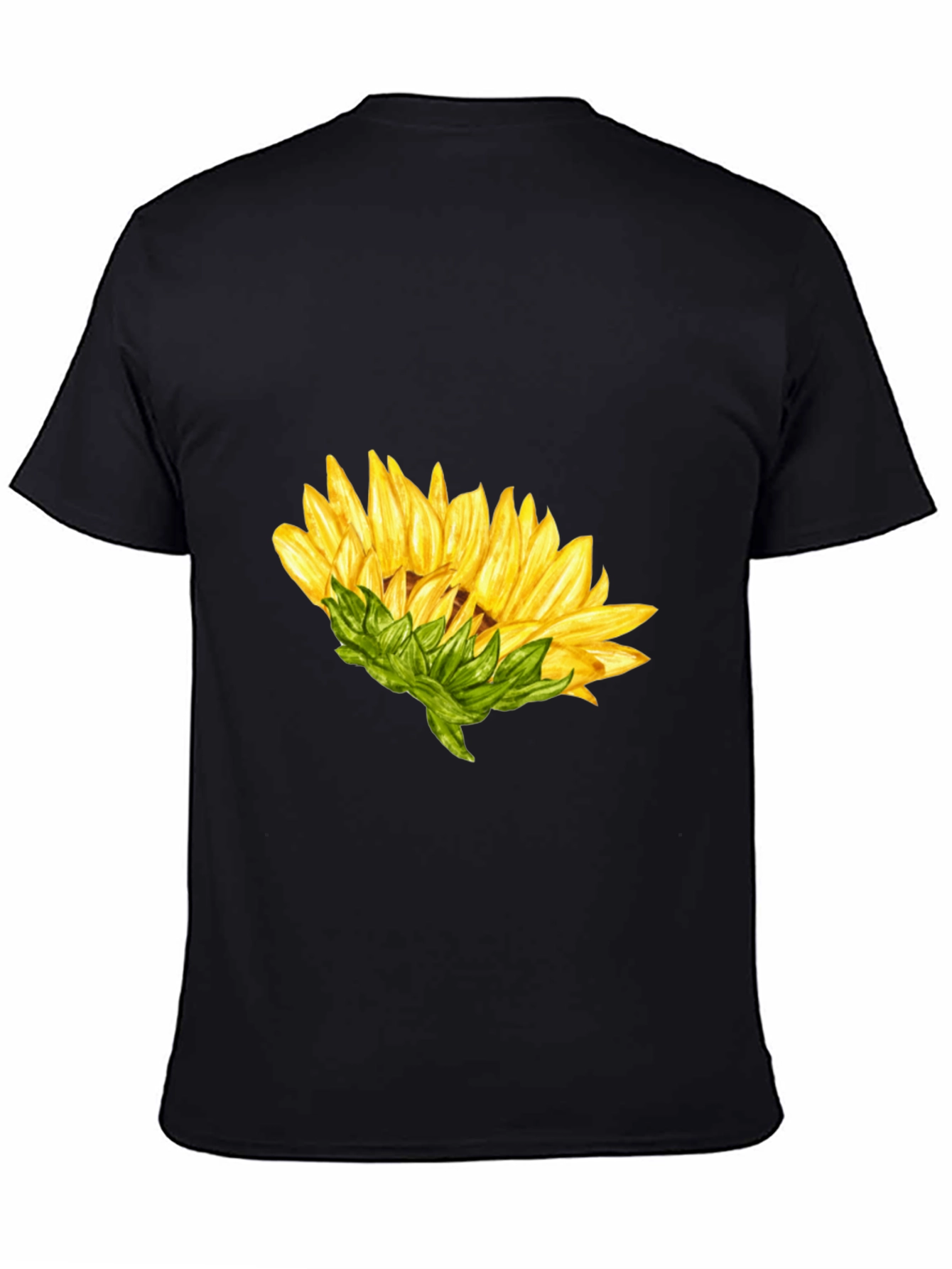 Sunflower Graphic Black T-Shirt