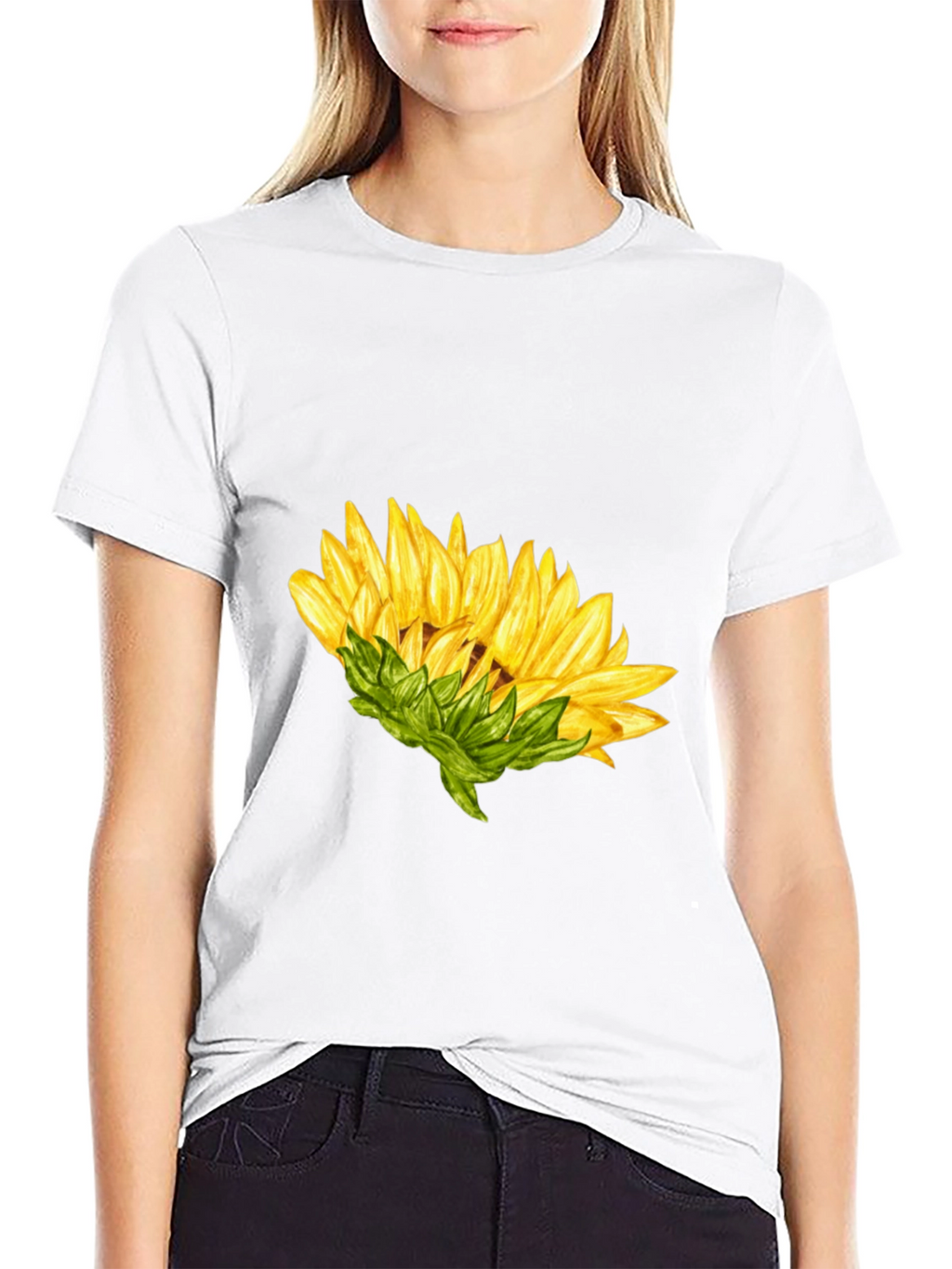 Sunflower Graphic Black T-Shirt