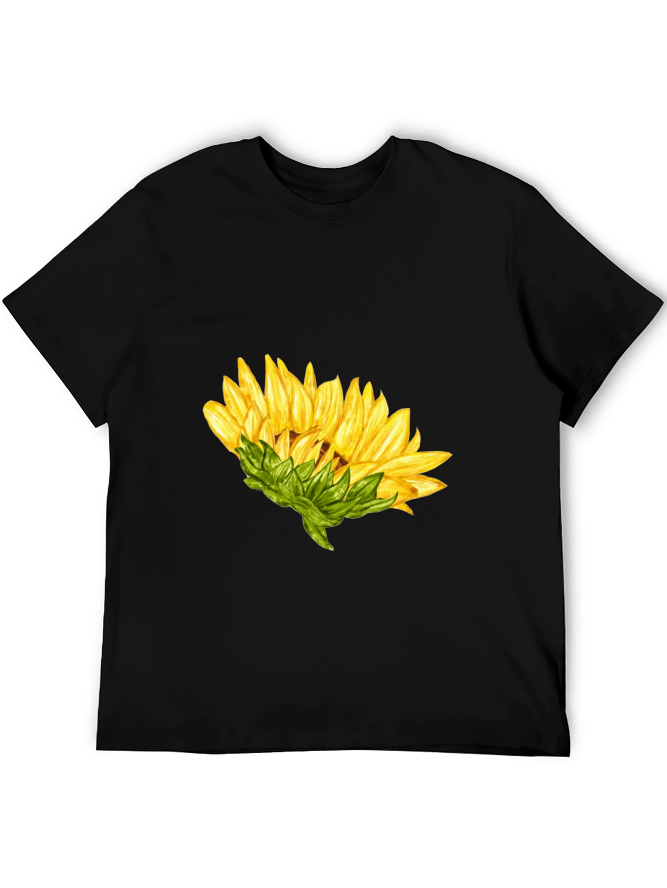 Sunflower Graphic Black T-Shirt