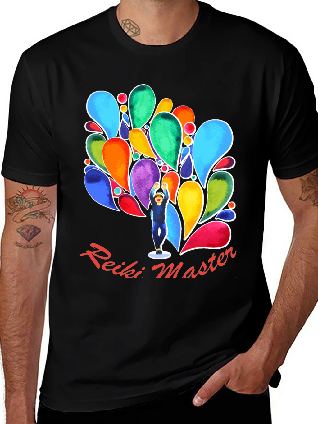 Reiki Master Black T-Shirt - Energy Healing Spiritual Tee