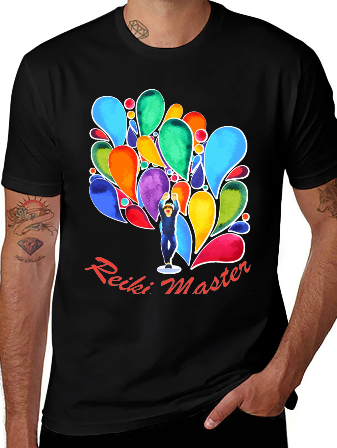 Reiki Master Black T-Shirt - Energy Healing Spiritual Tee