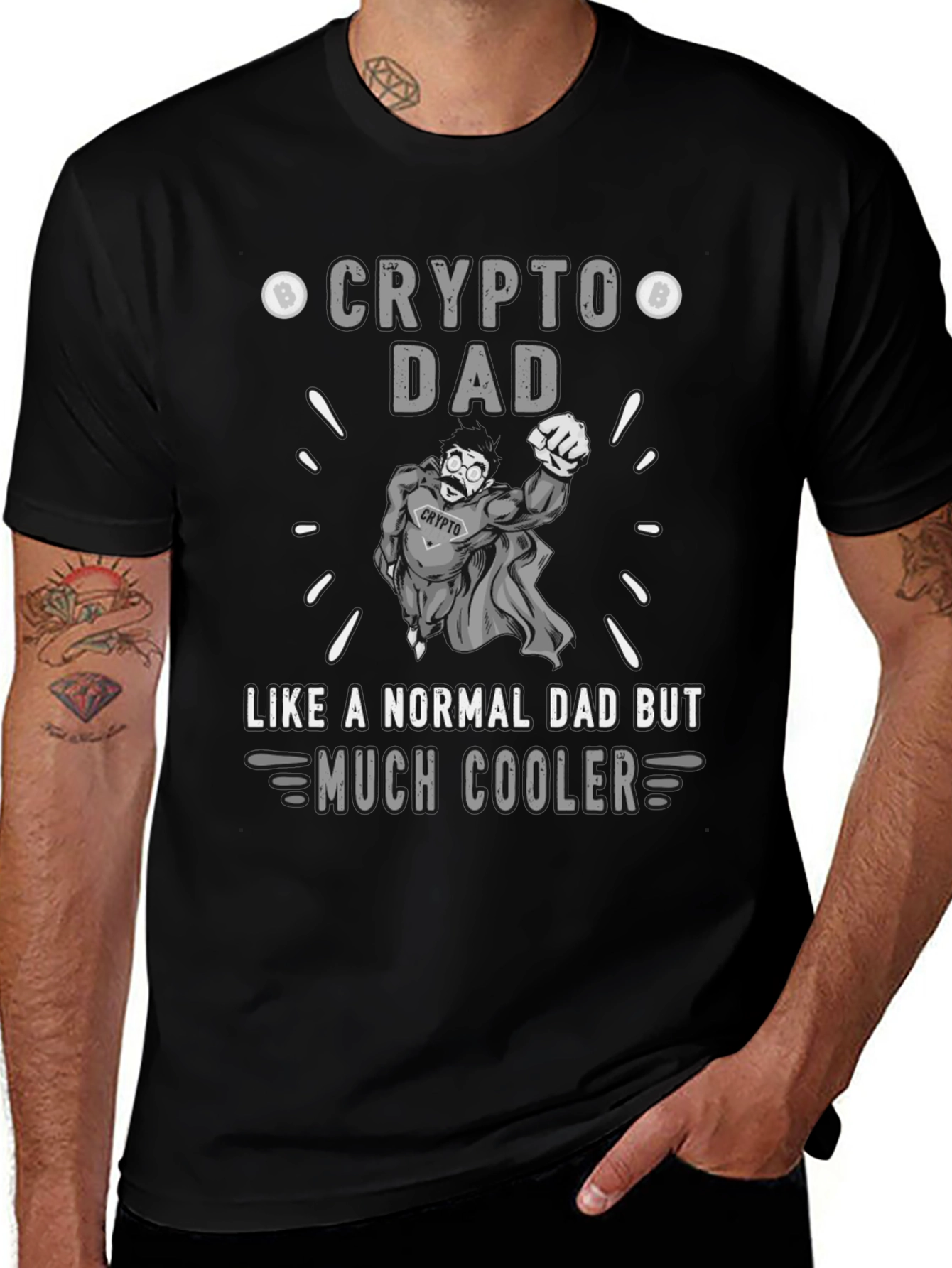 Crypto Dad Graphic T-Shirt - Much Cooler Fathers Day Tee