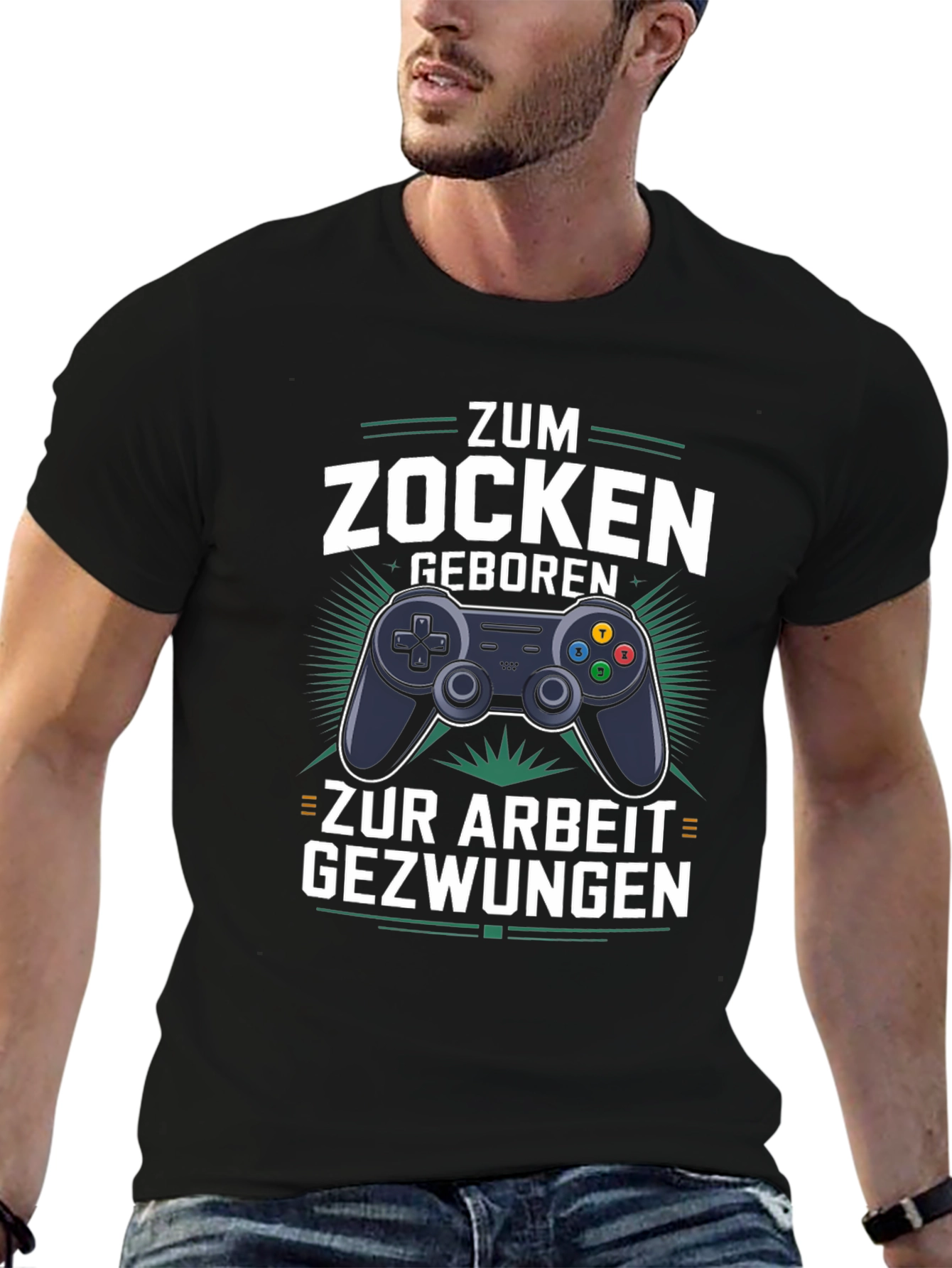 Gamer T-Shirt - Zum Zocken Geboren