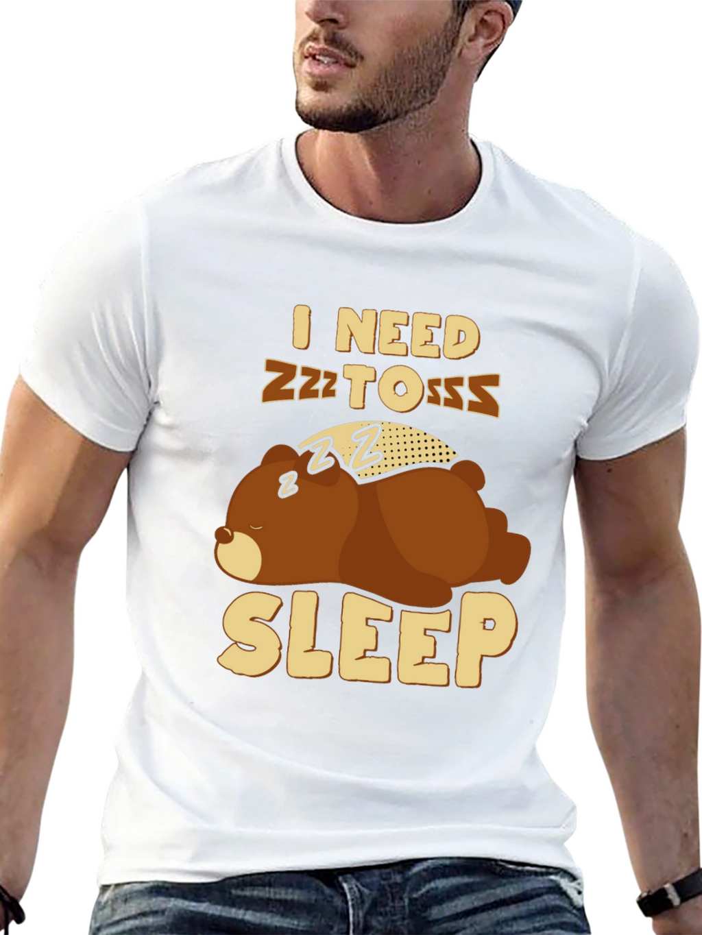 I Need Sleep T-Shirt - Funny Bear Graphic Tee