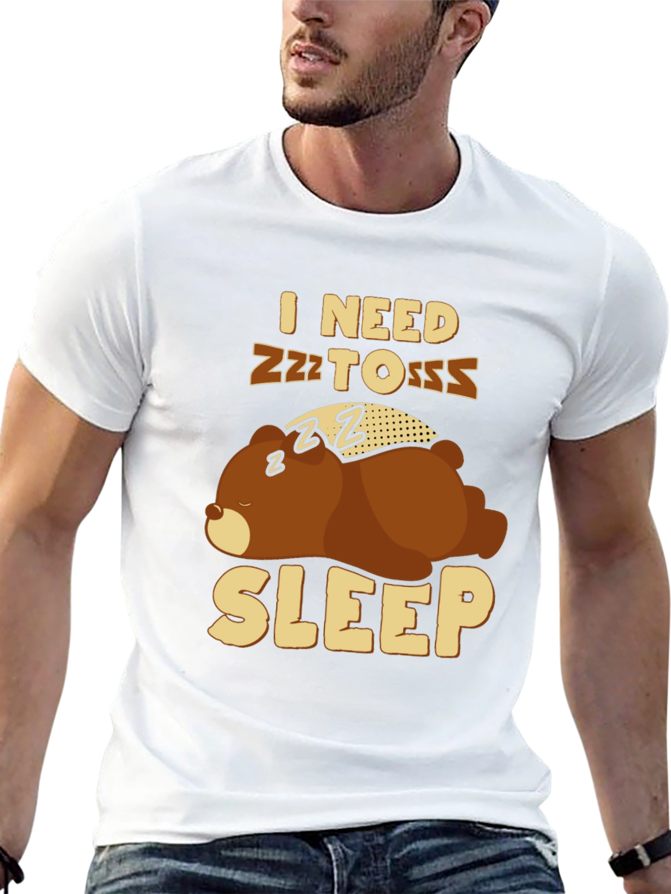 I Need Sleep T-Shirt - Funny Bear Graphic Tee