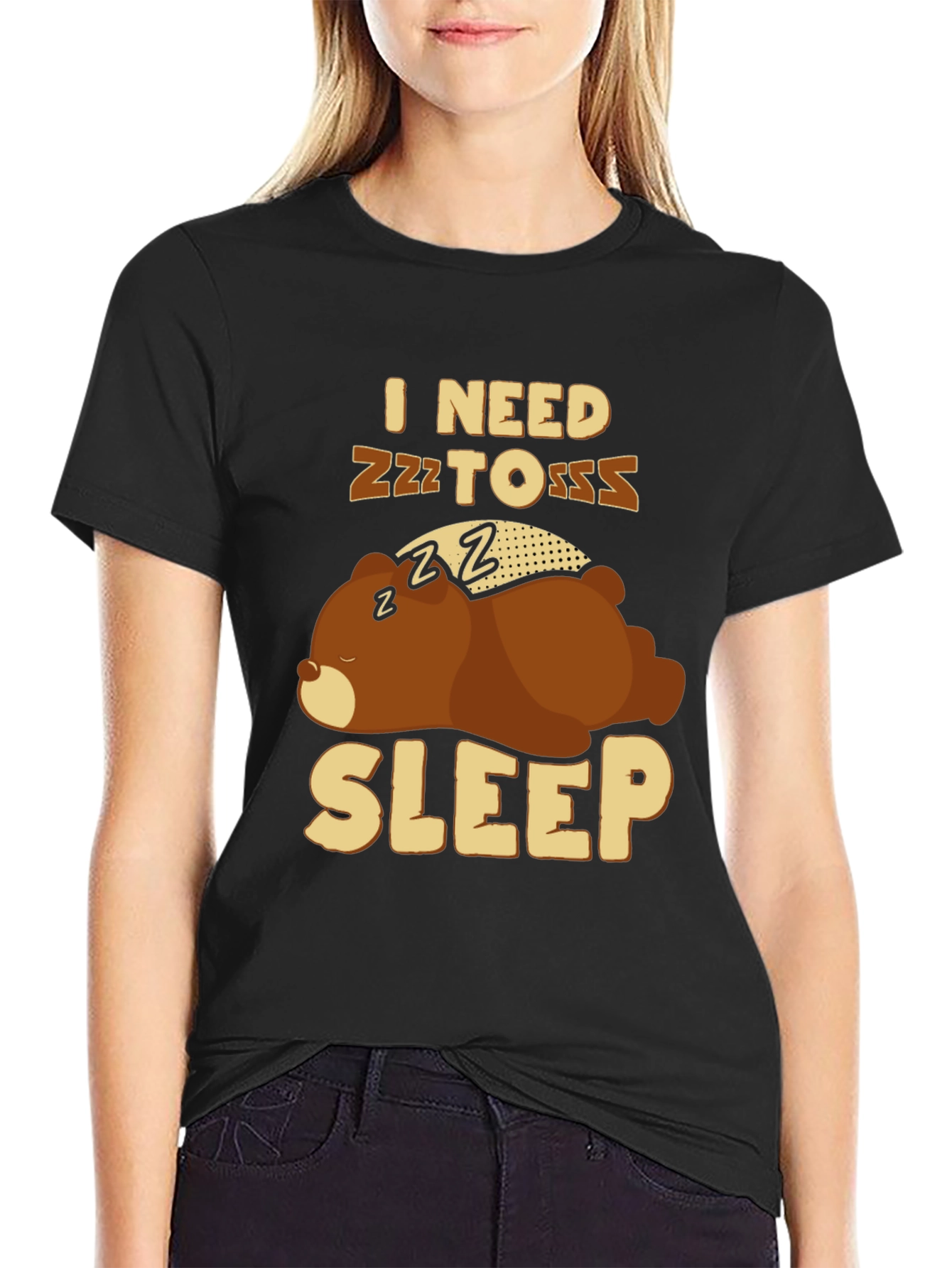 I Need Sleep T-Shirt - Funny Bear Graphic Tee