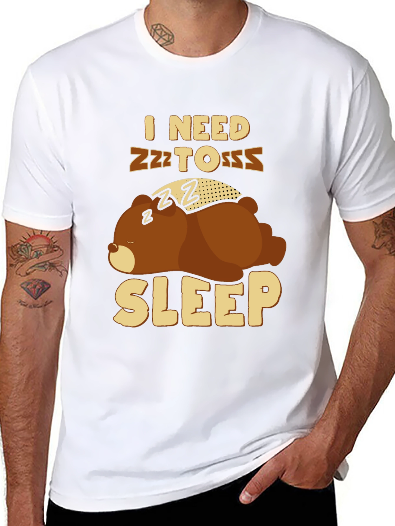 I Need Sleep T-Shirt - Funny Bear Graphic Tee