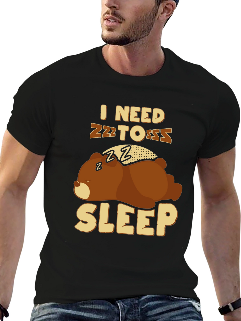 I Need Sleep T-Shirt - Funny Bear Graphic Tee