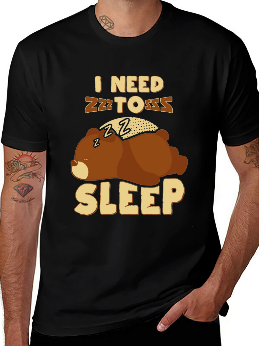 I Need Sleep T-Shirt - Funny Bear Graphic Tee