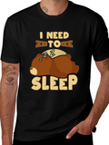 I Need Sleep T-Shirt - Funny Bear Graphic Tee