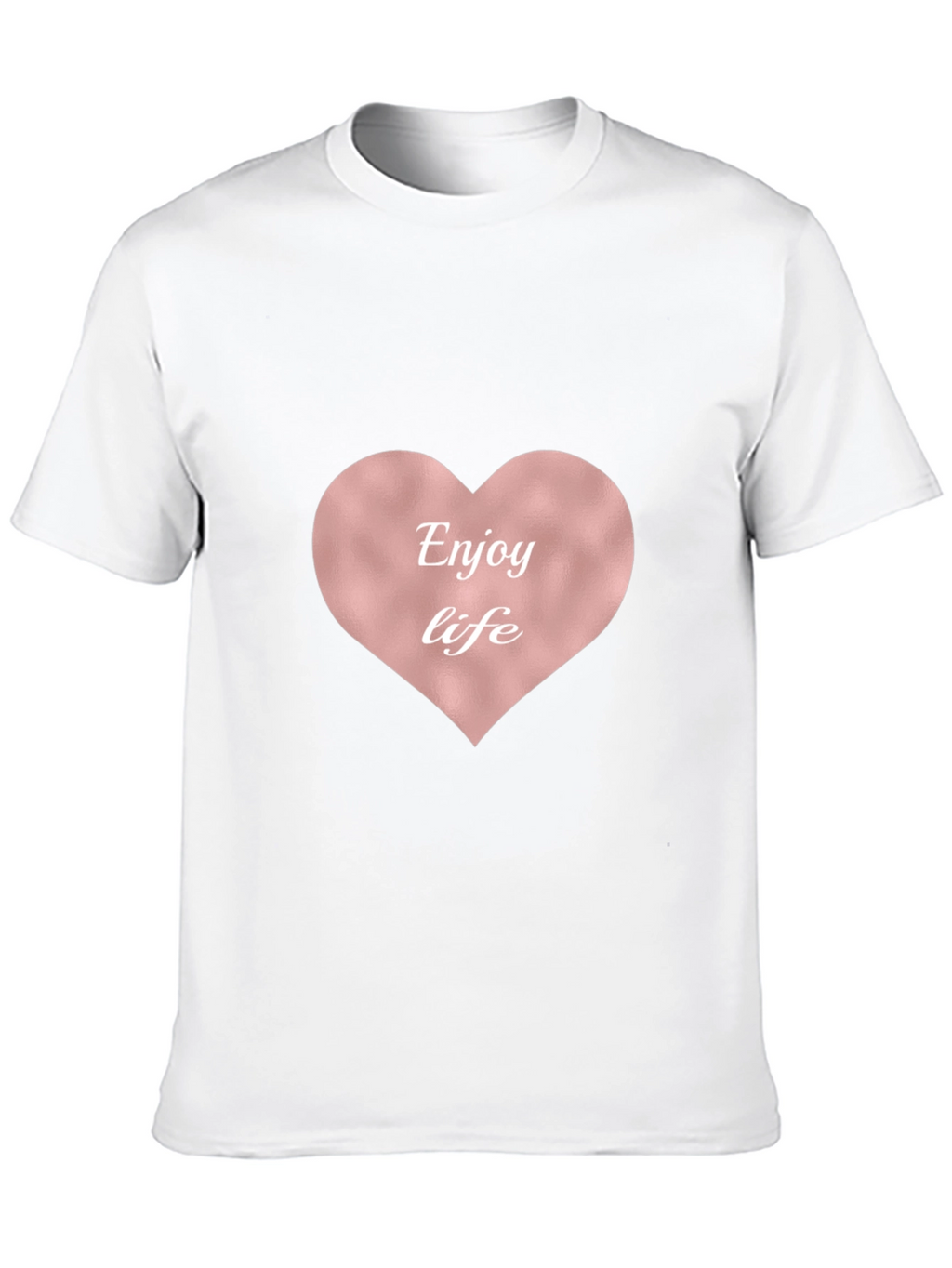 Enjoy Life Heart Tee - Stylish & Comfortable
