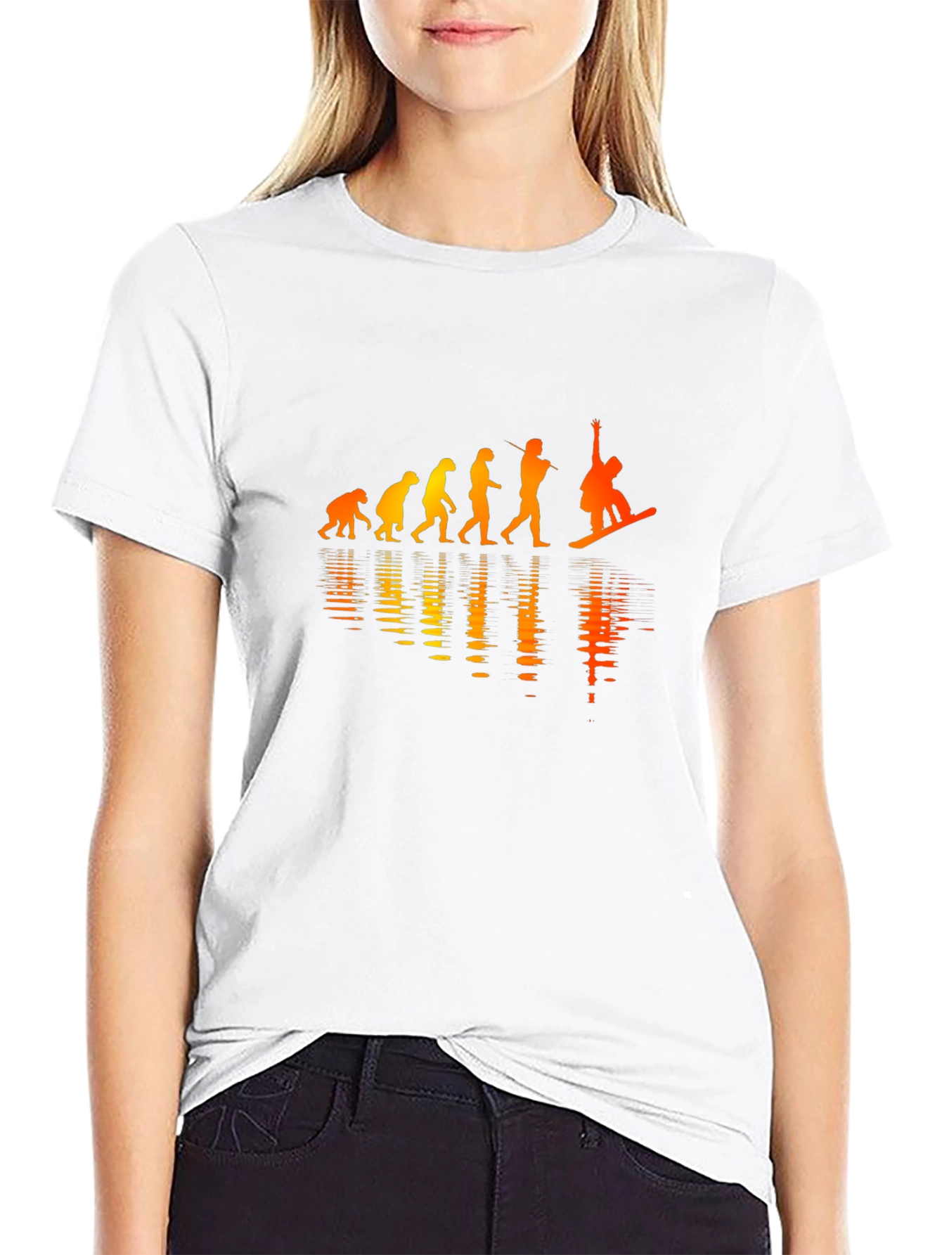 Evolution of Snowboarding Black Graphic Tee