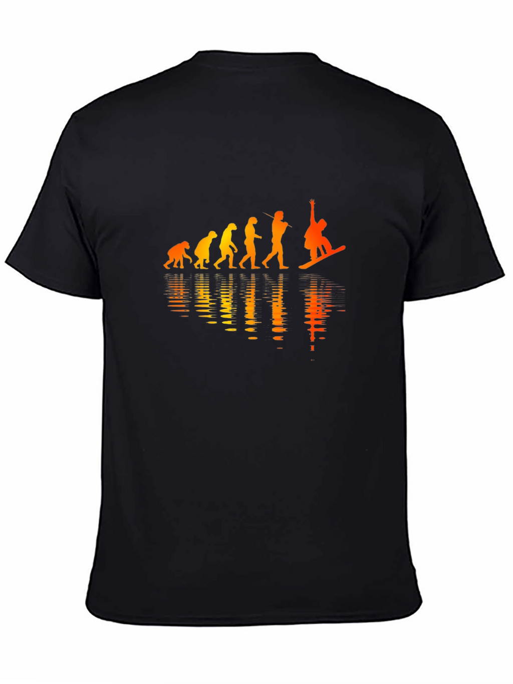 Evolution of Snowboarding Black Graphic Tee