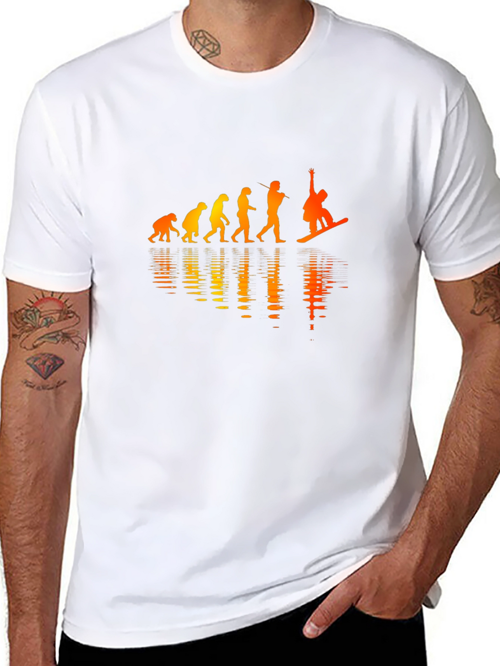 Evolution of Snowboarding Black Graphic Tee