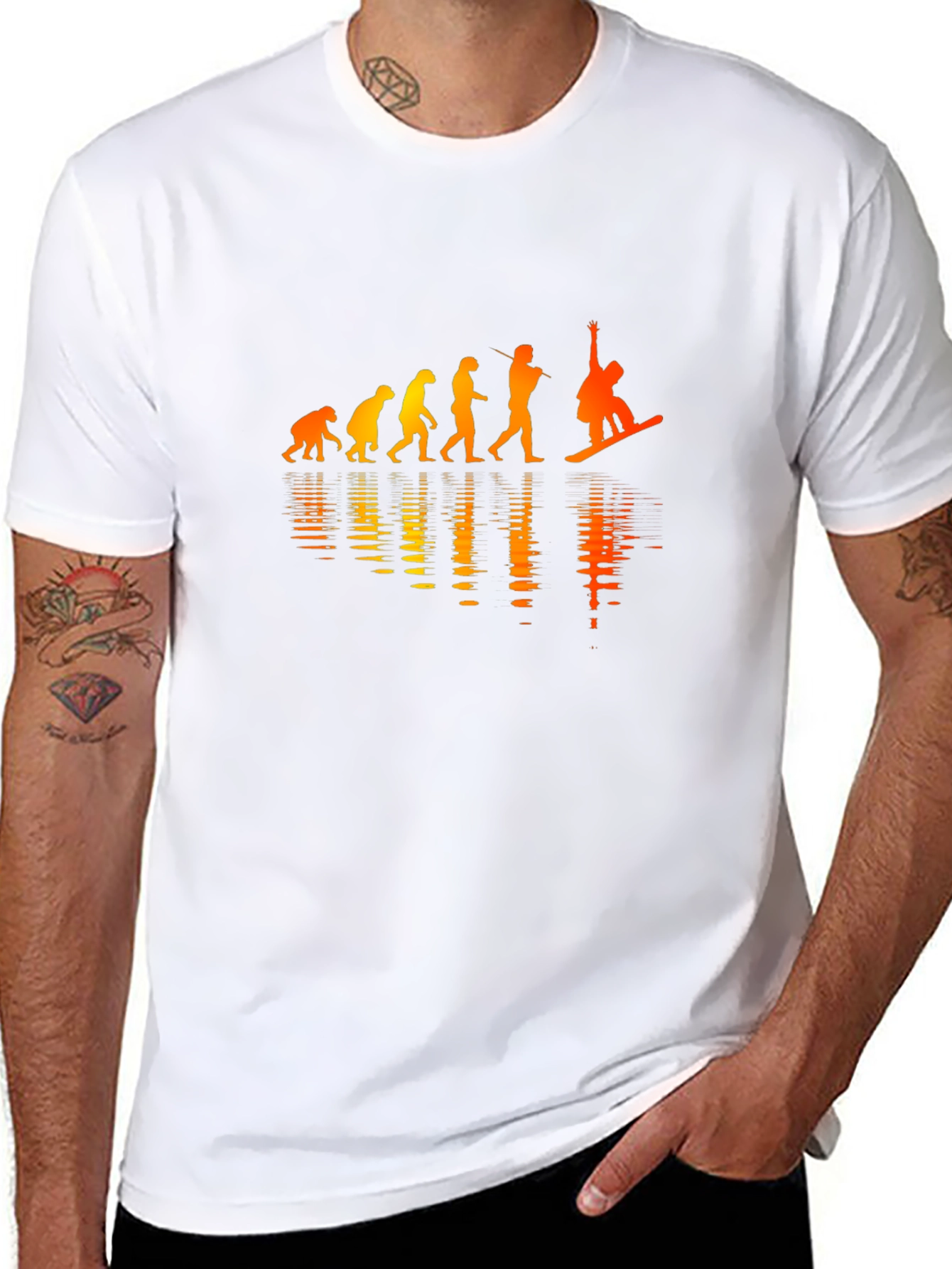Evolution of Snowboarding Black Graphic Tee