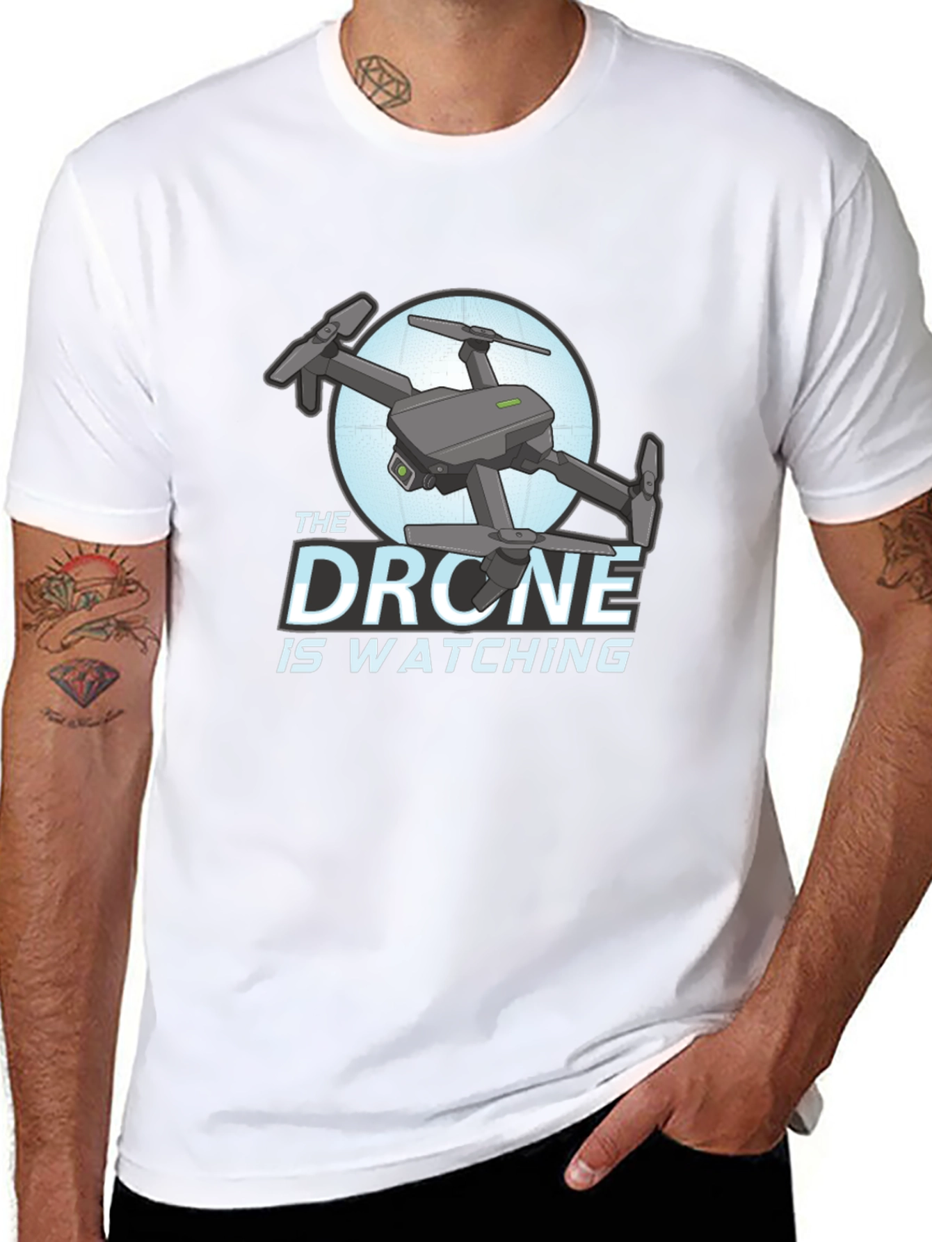 The Drone Is Watching Graphic T-Shirt