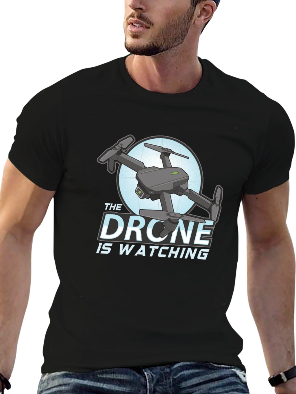 The Drone Is Watching Graphic T-Shirt
