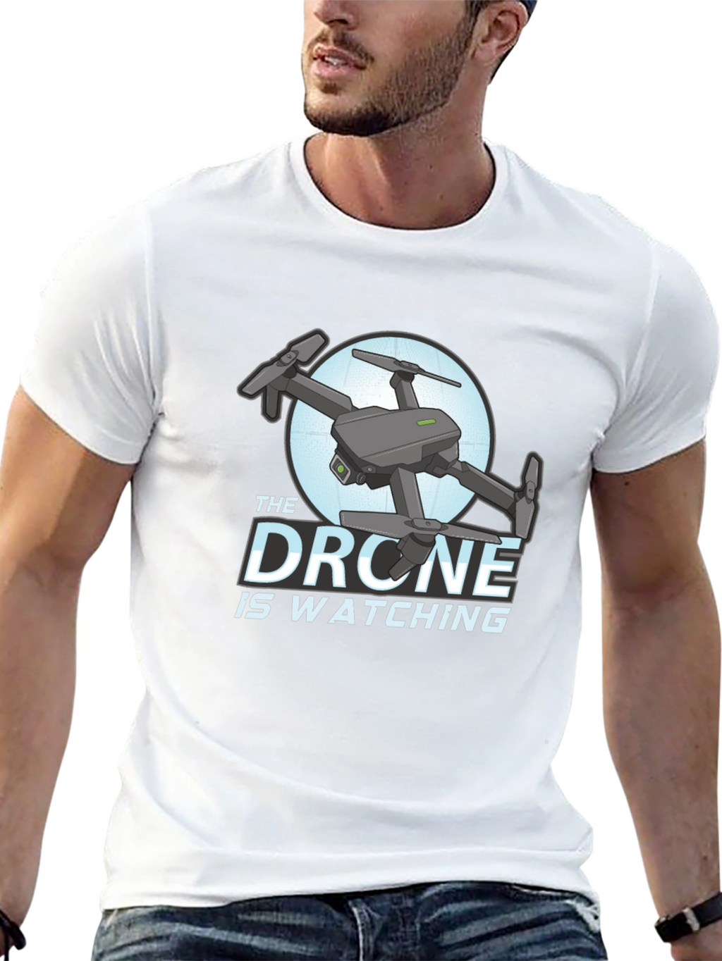 The Drone Is Watching Graphic T-Shirt