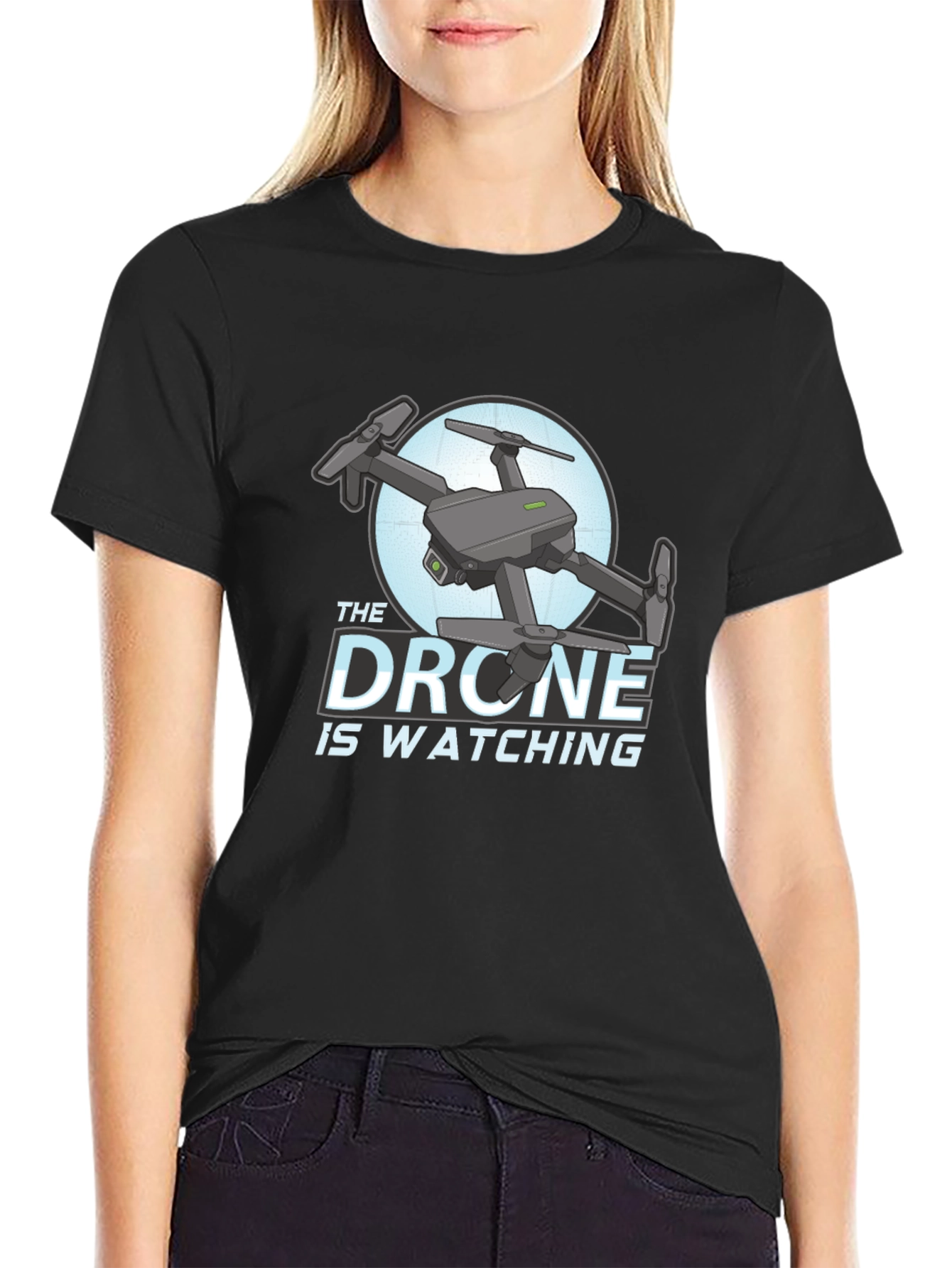 The Drone Is Watching Graphic T-Shirt