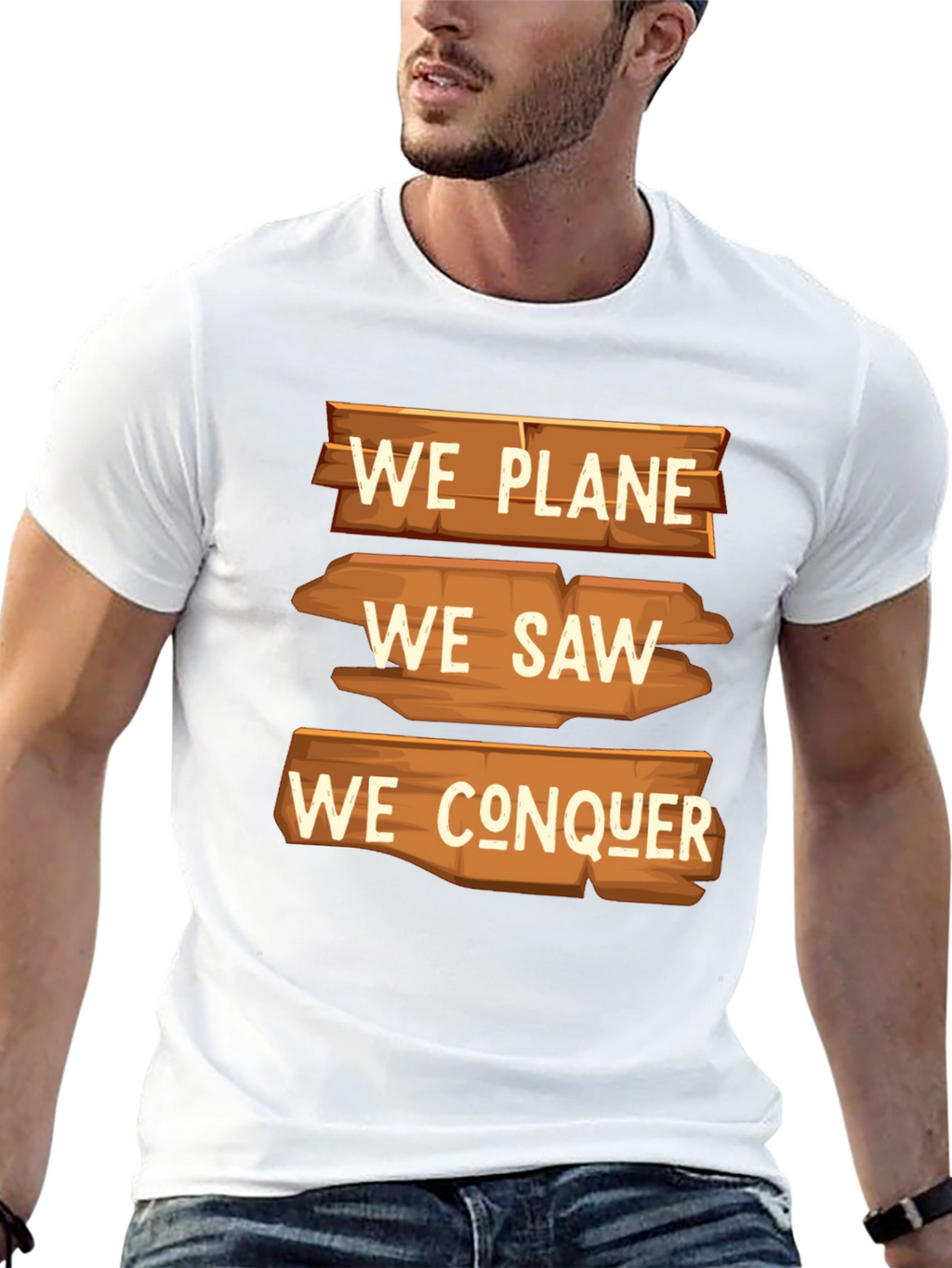 We Plane We Saw We Conquer Graphic T-Shirt