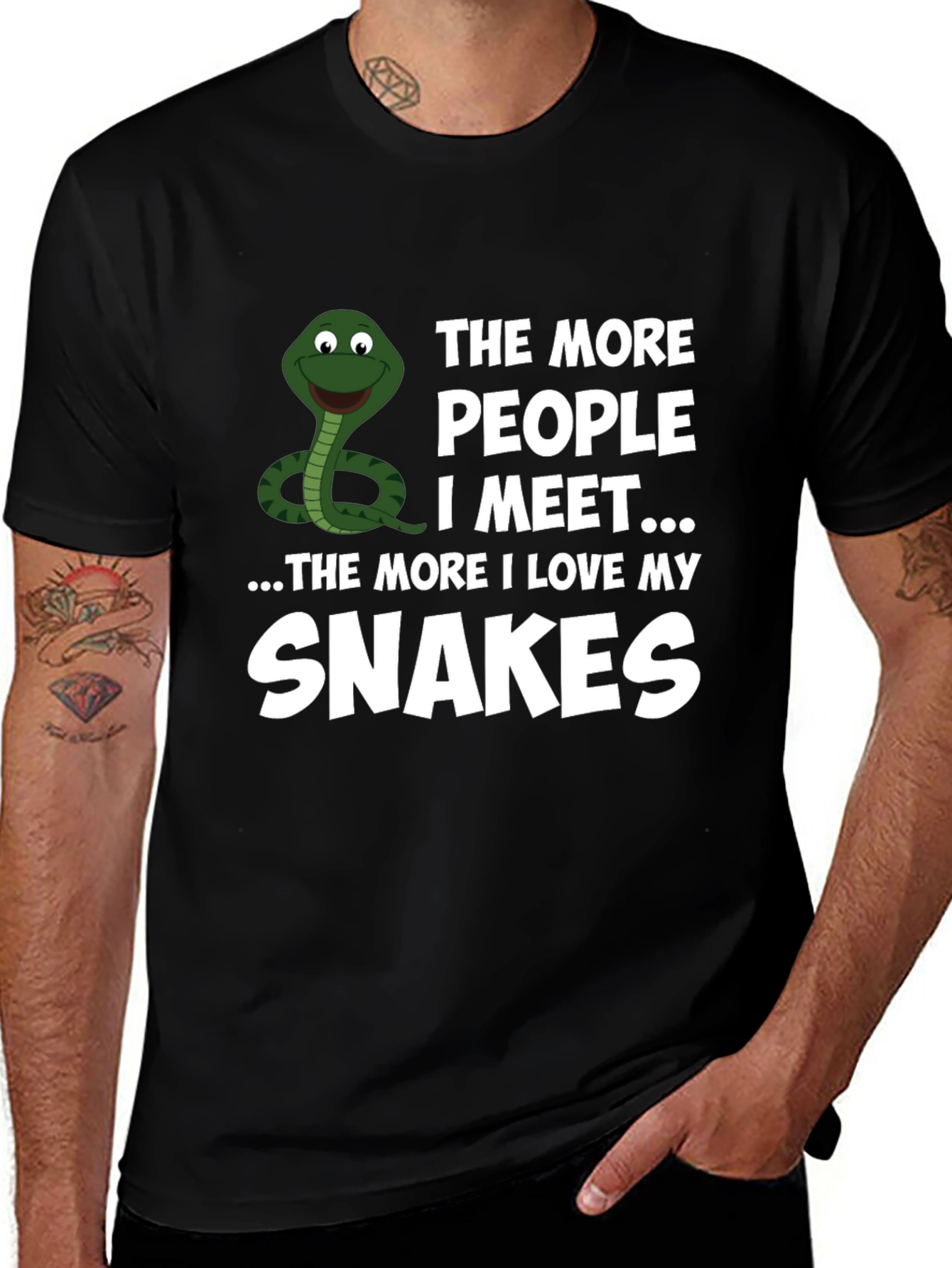 Funny Snake Lover T-Shirt: The More People I Meet...