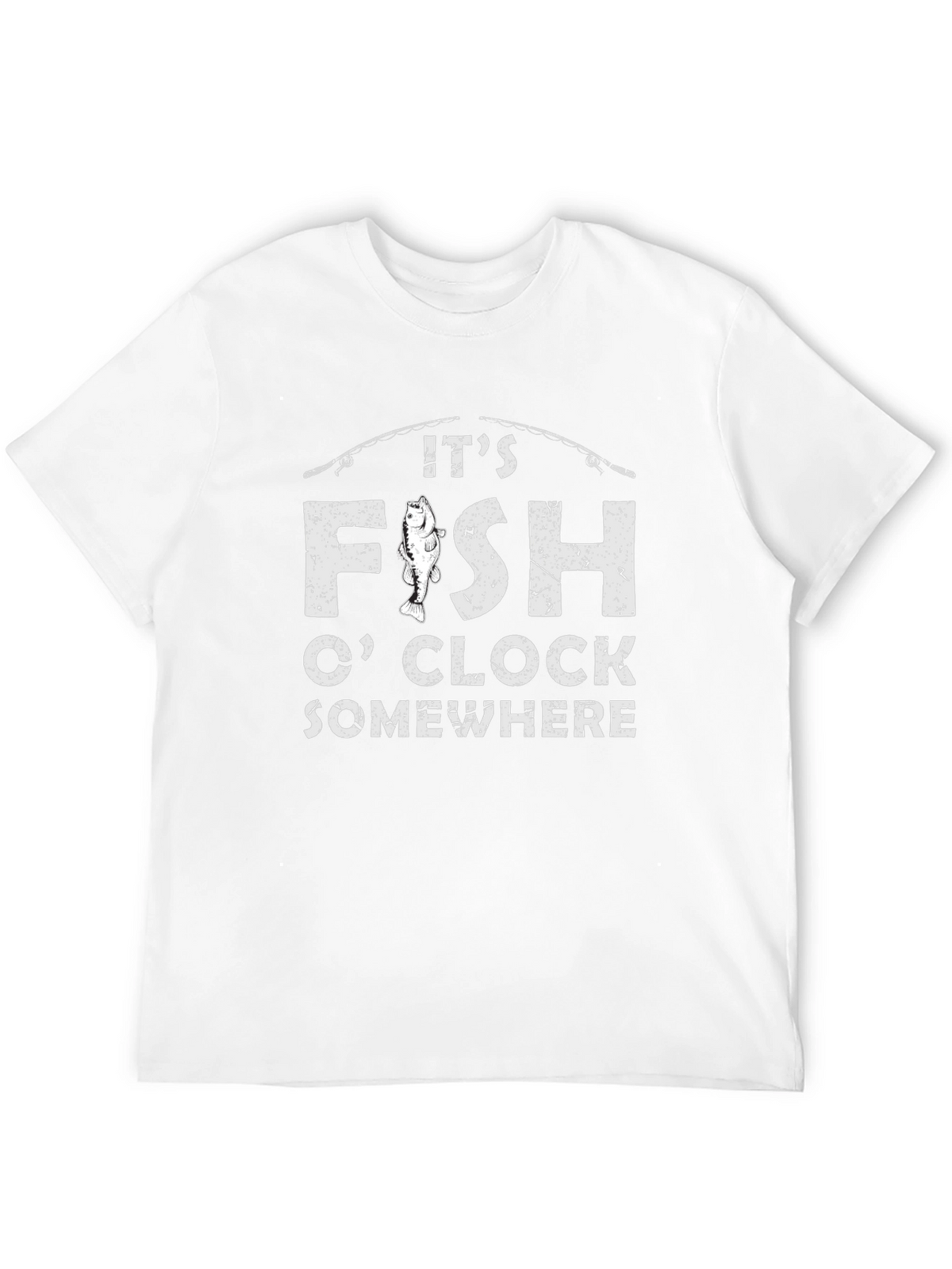 Its Fish OClock Somewhere Black Graphic Tee