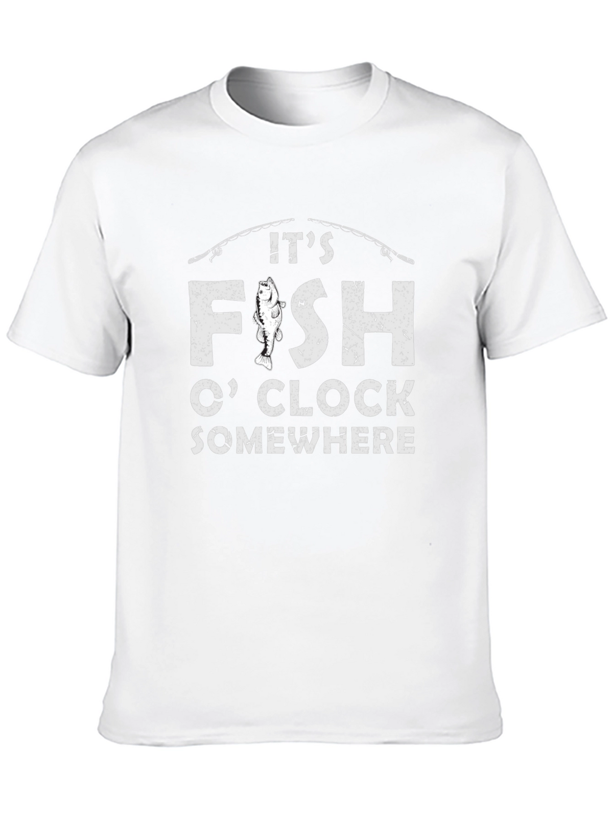Its Fish OClock Somewhere Black Graphic Tee
