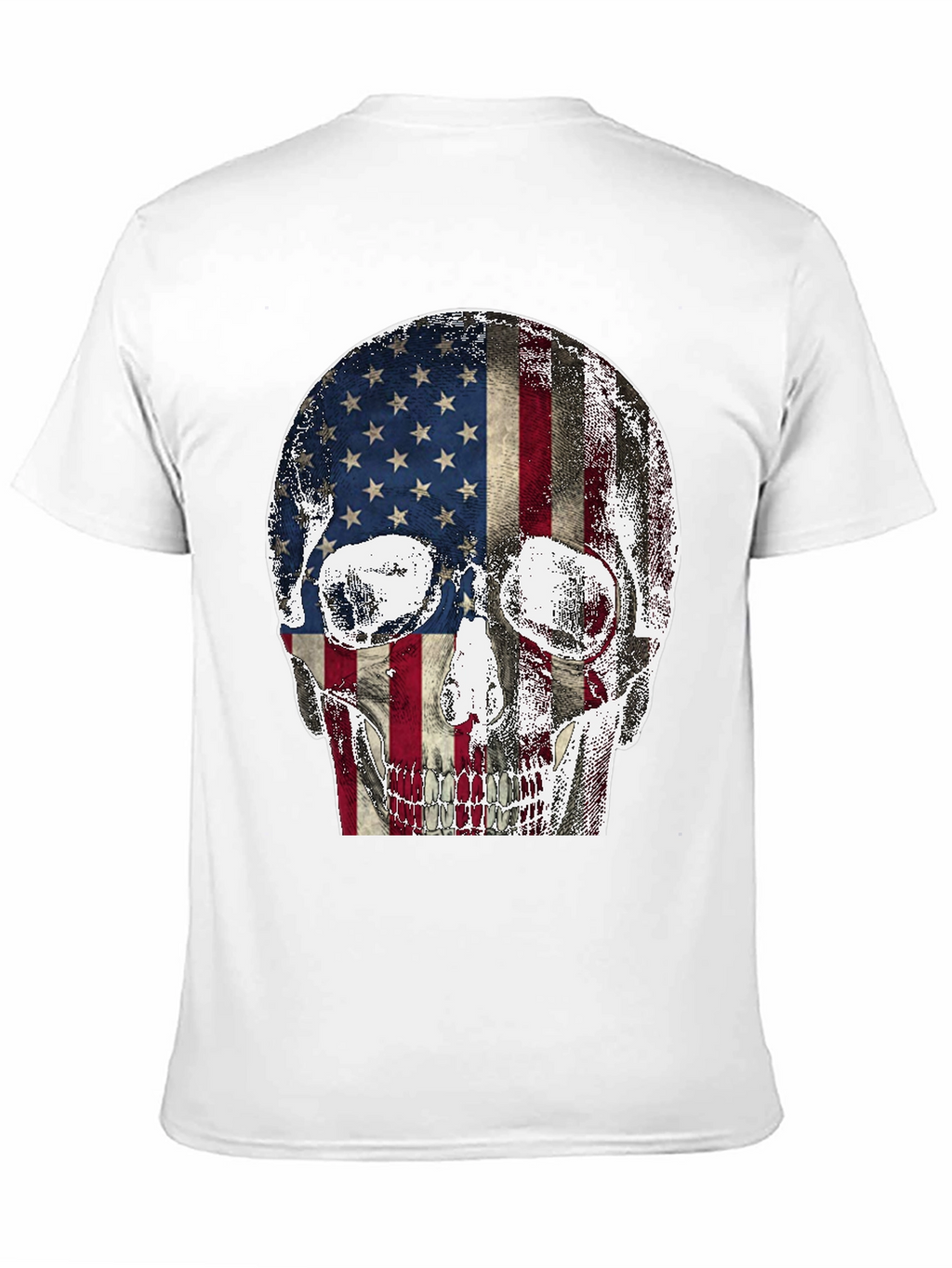 American Flag Skull Graphic Tee