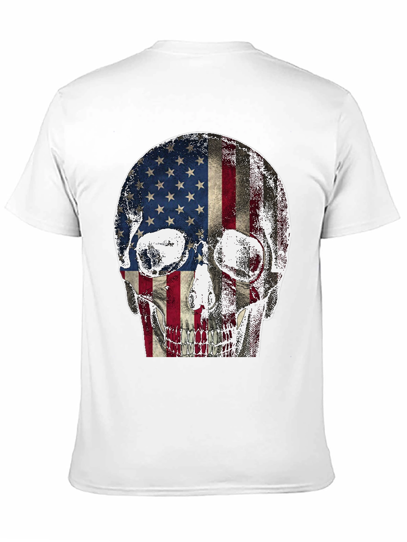 American Flag Skull Graphic Tee