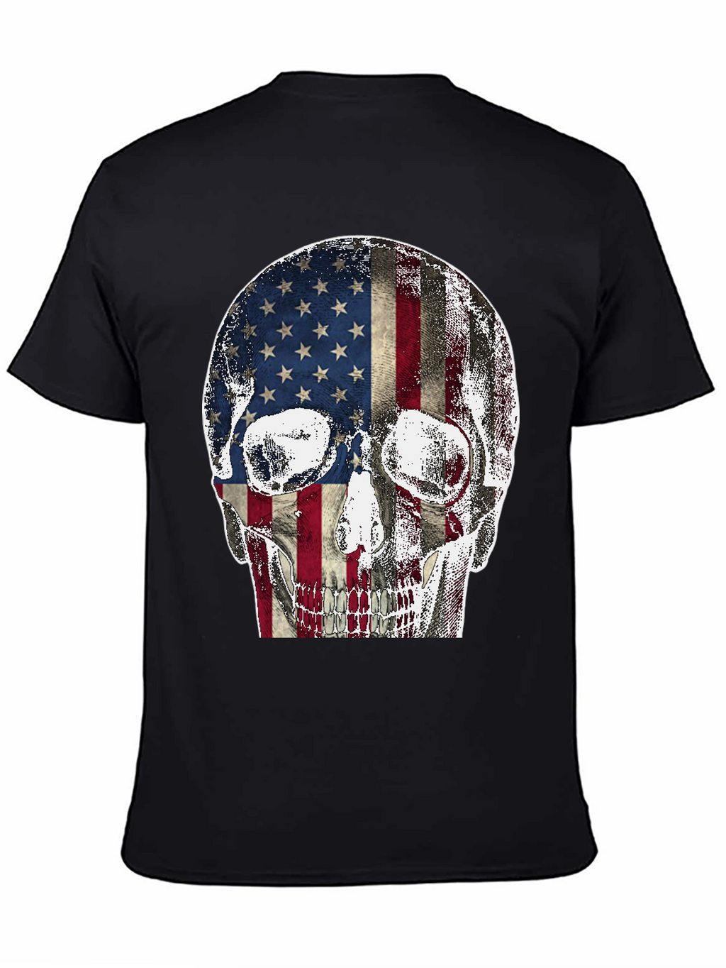 American Flag Skull Graphic Tee