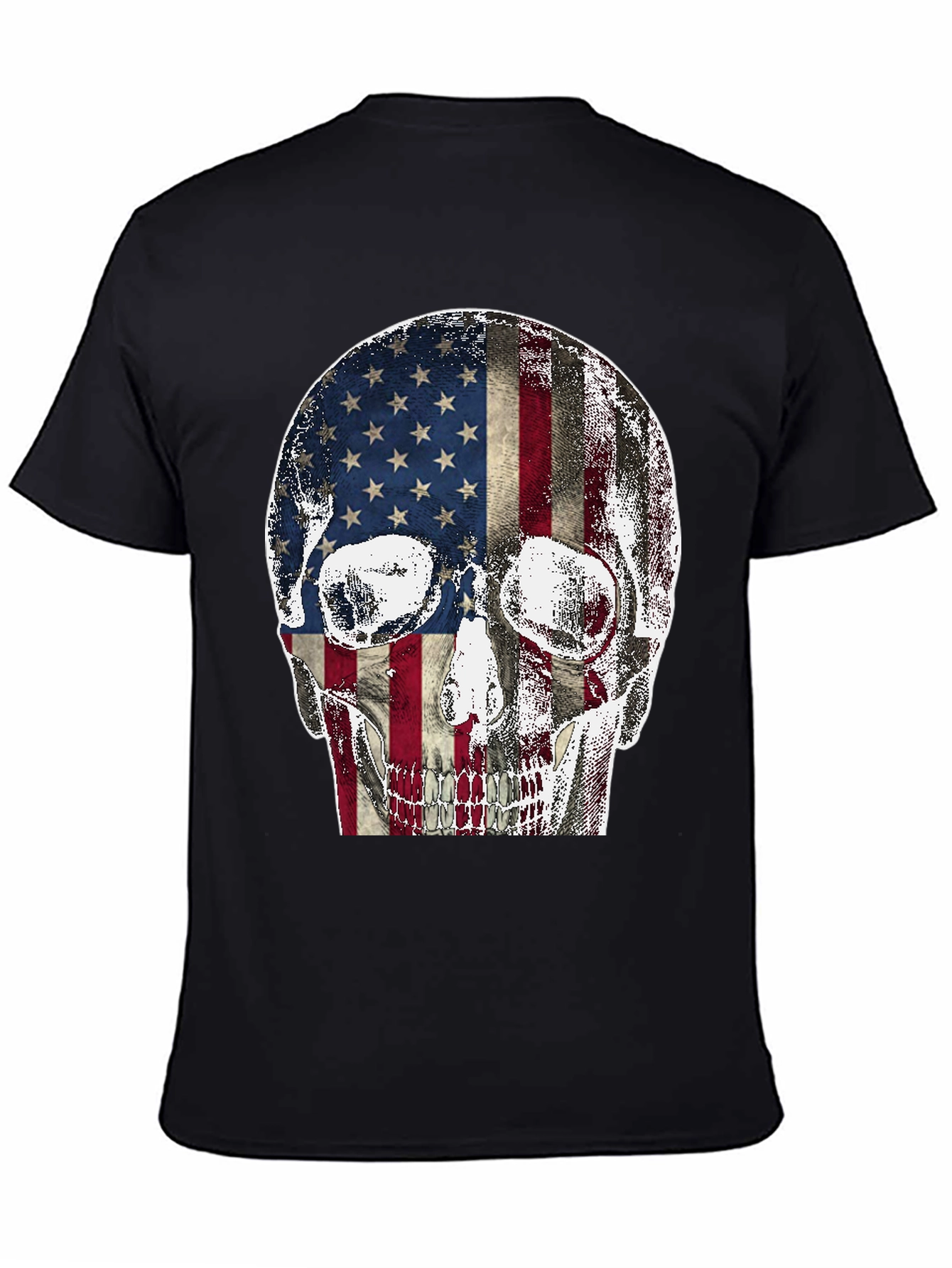 American Flag Skull Graphic Tee