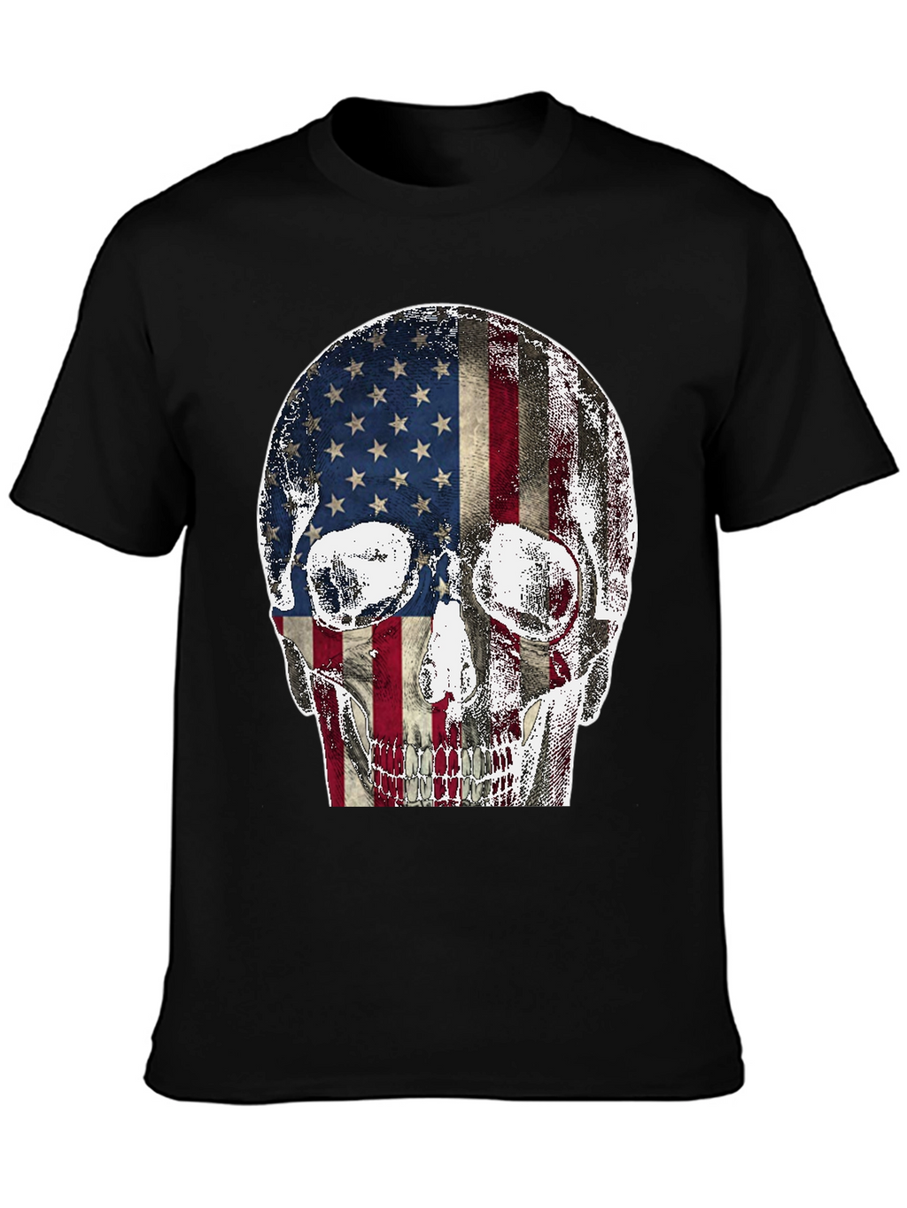 American Flag Skull Graphic Tee