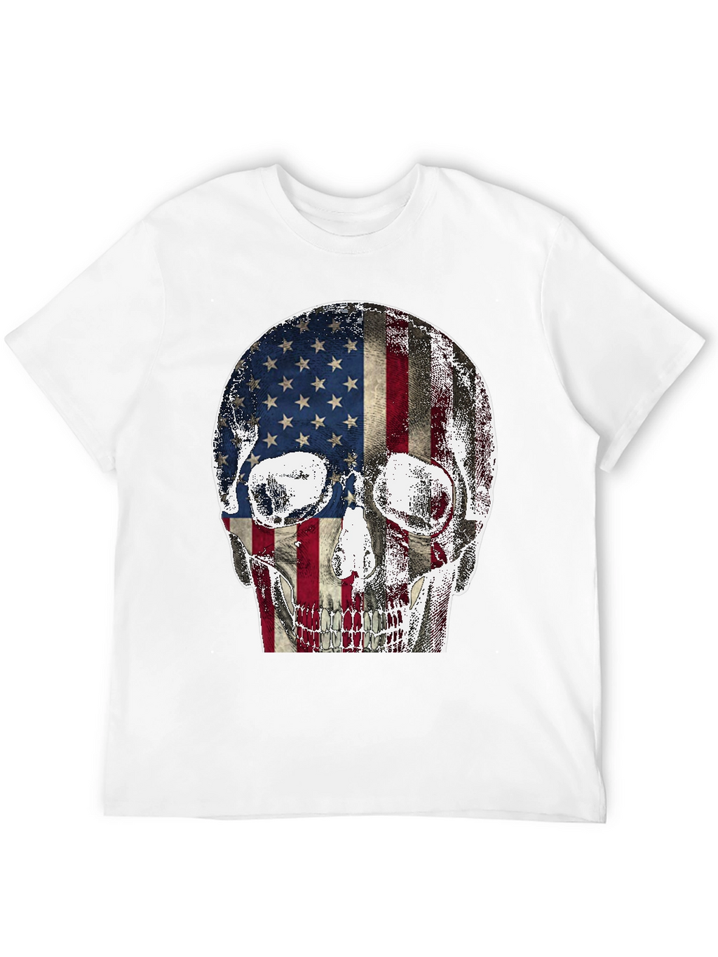 American Flag Skull Graphic Tee