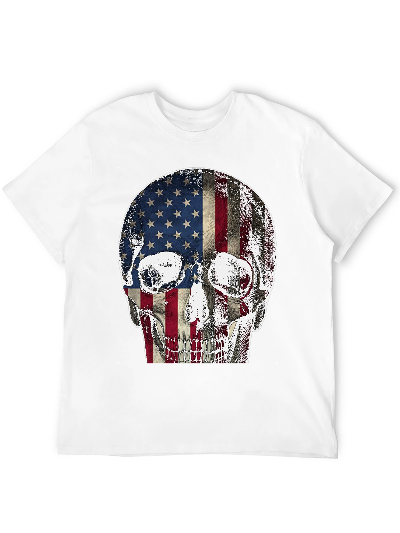 American Flag Skull Graphic Tee