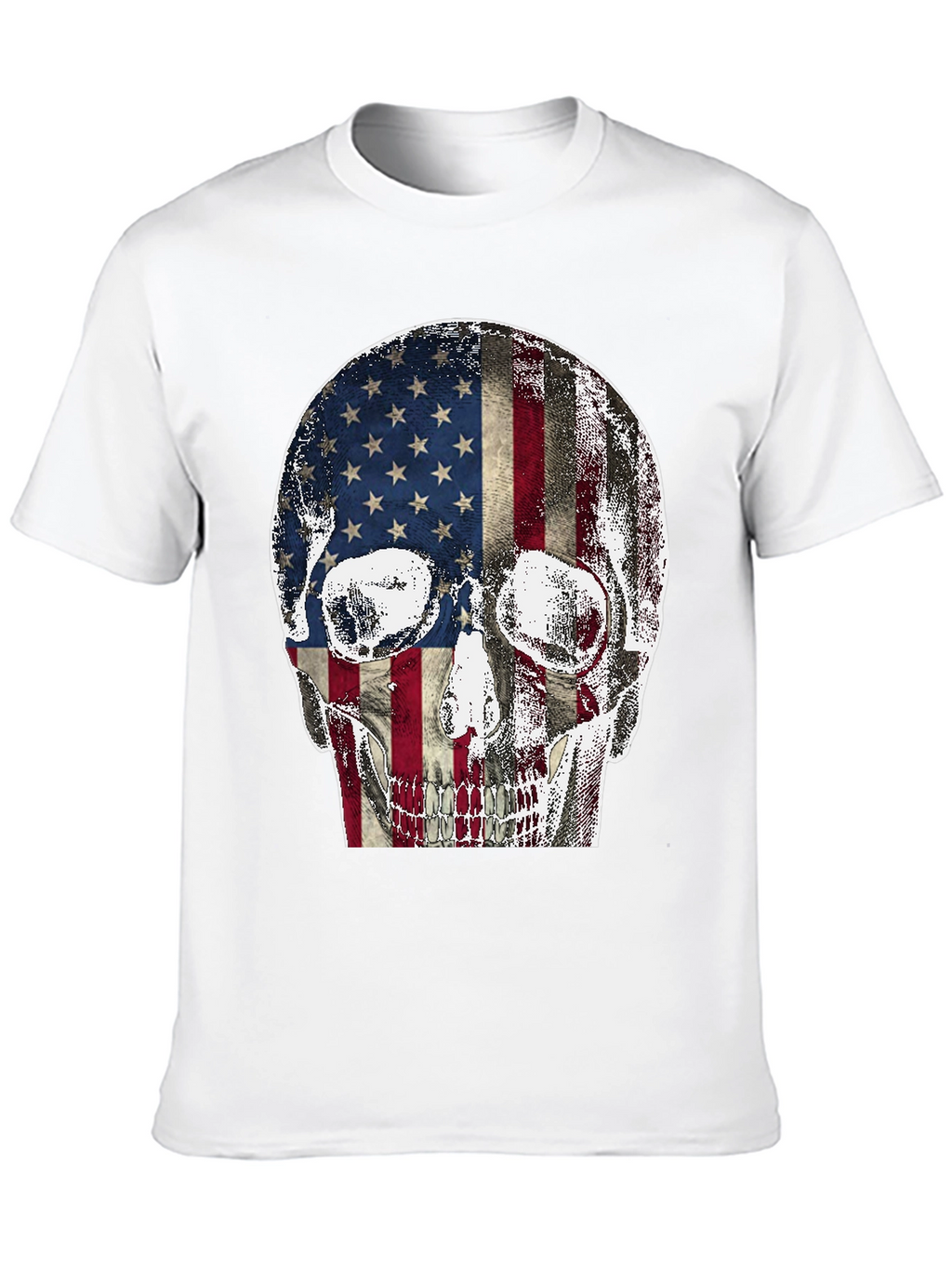 American Flag Skull Graphic Tee
