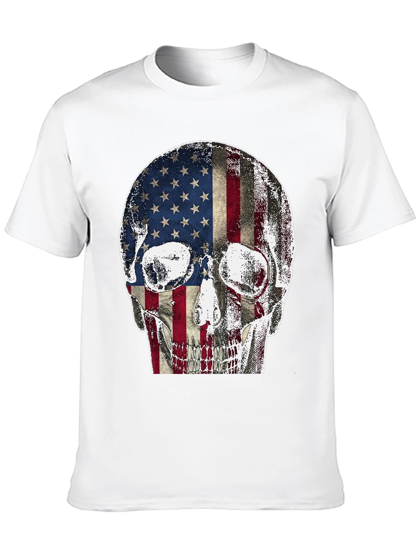 American Flag Skull Graphic Tee