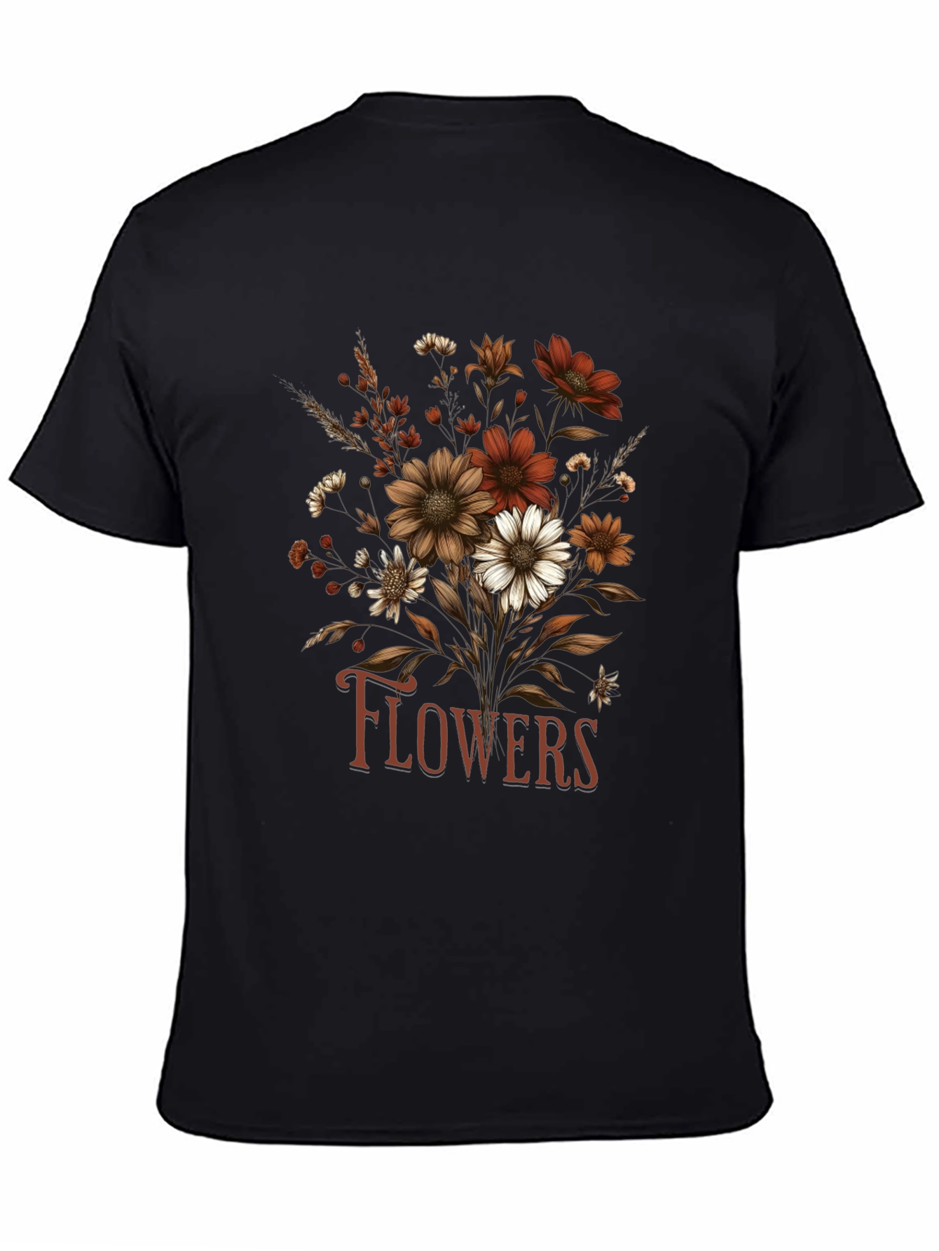 Floral Graphic Print Tee - Vintage Style