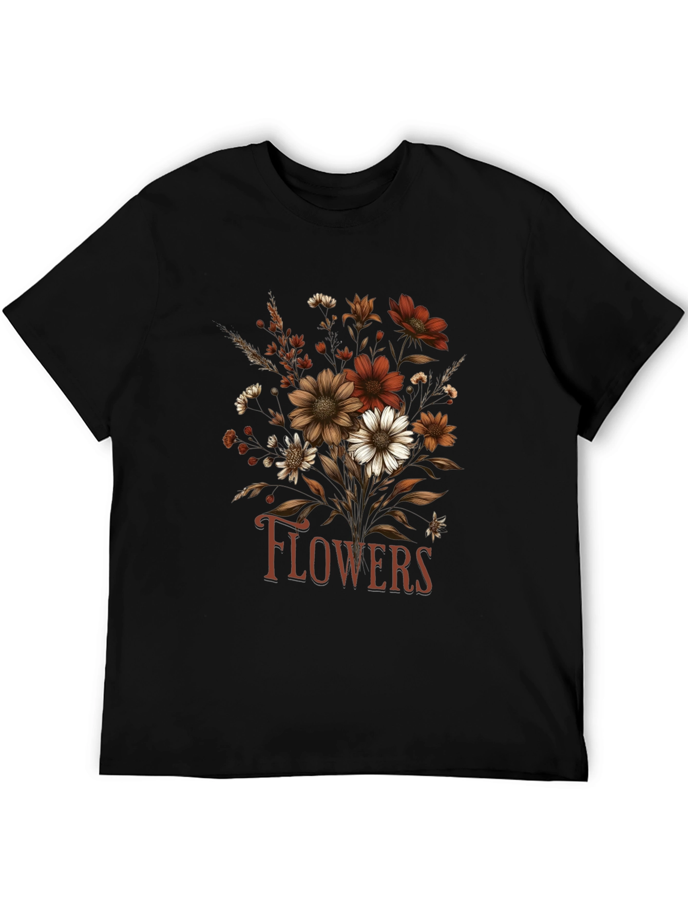 Floral Graphic Print Tee - Vintage Style