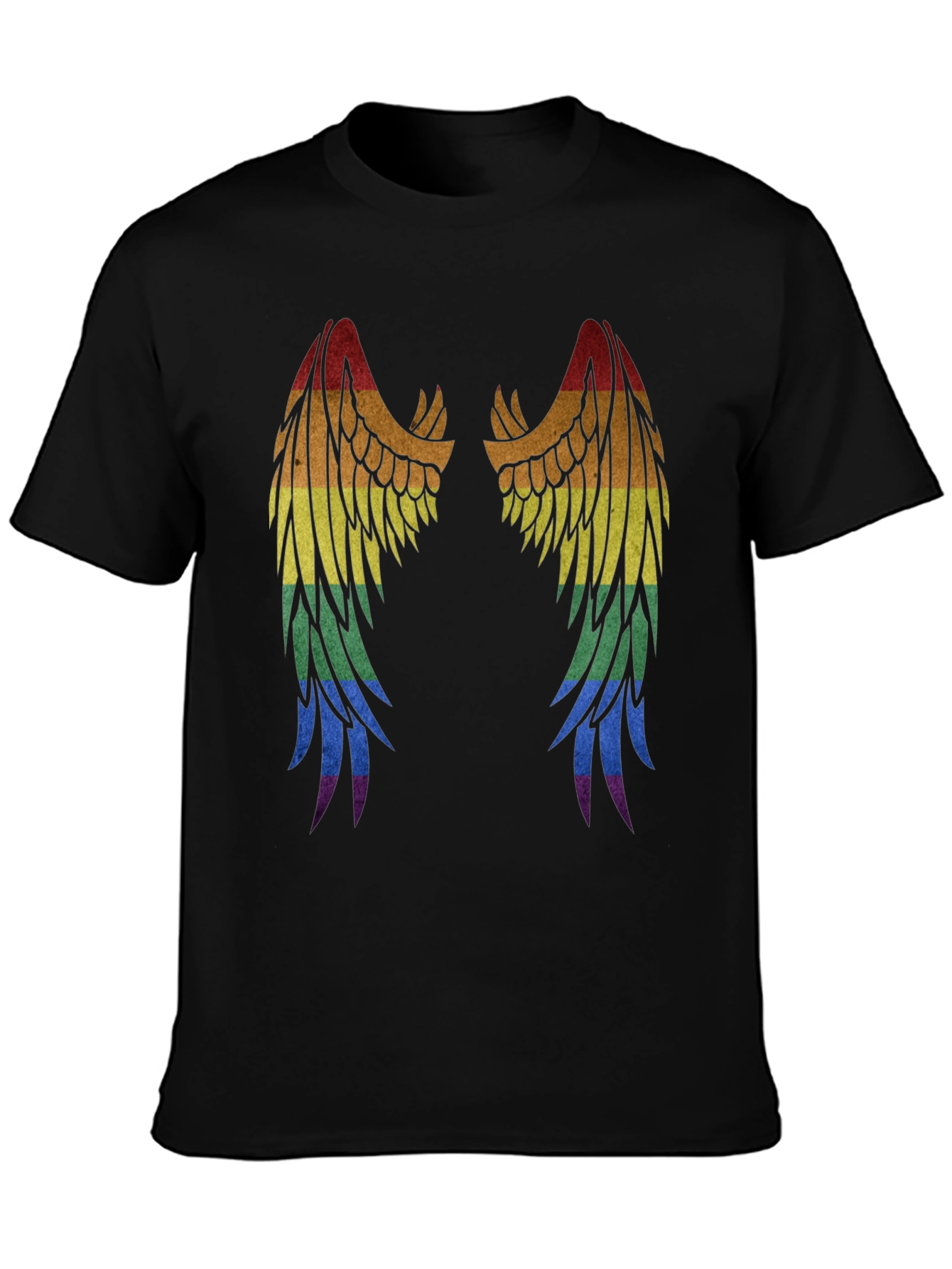 Rainbow Wings Graphic T-Shirt