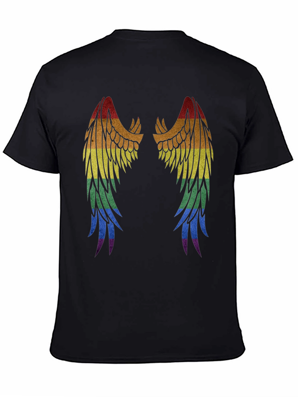 Rainbow Wings Graphic T-Shirt