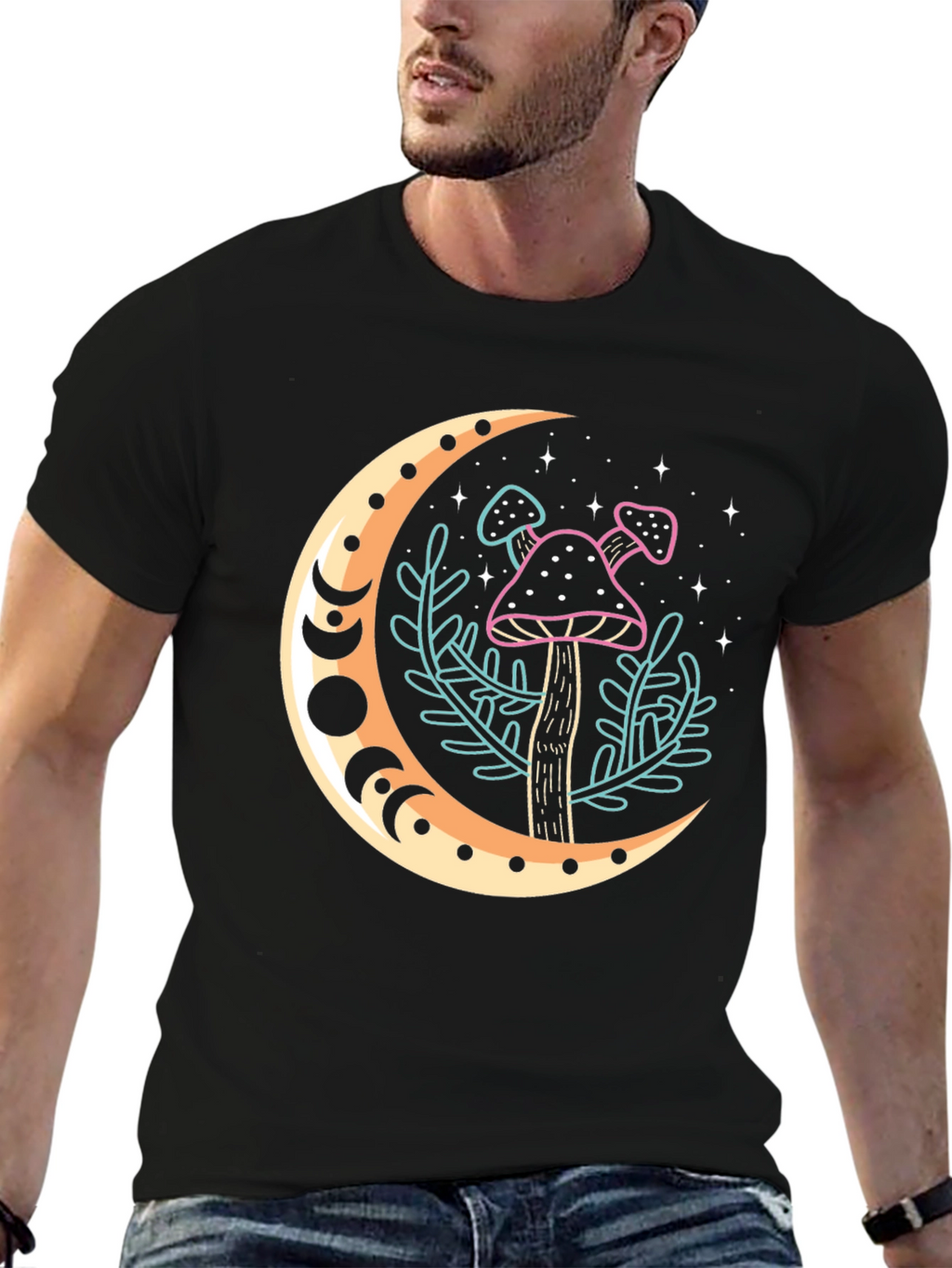 Moon Mushroom Graphic Tee