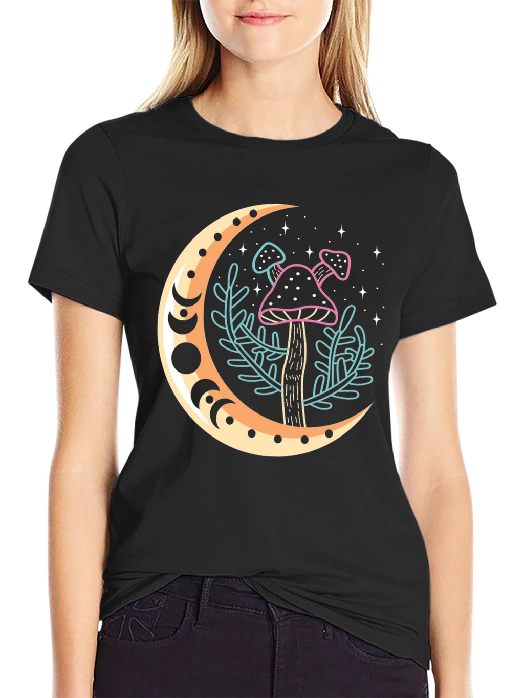 Moon Mushroom Graphic Tee