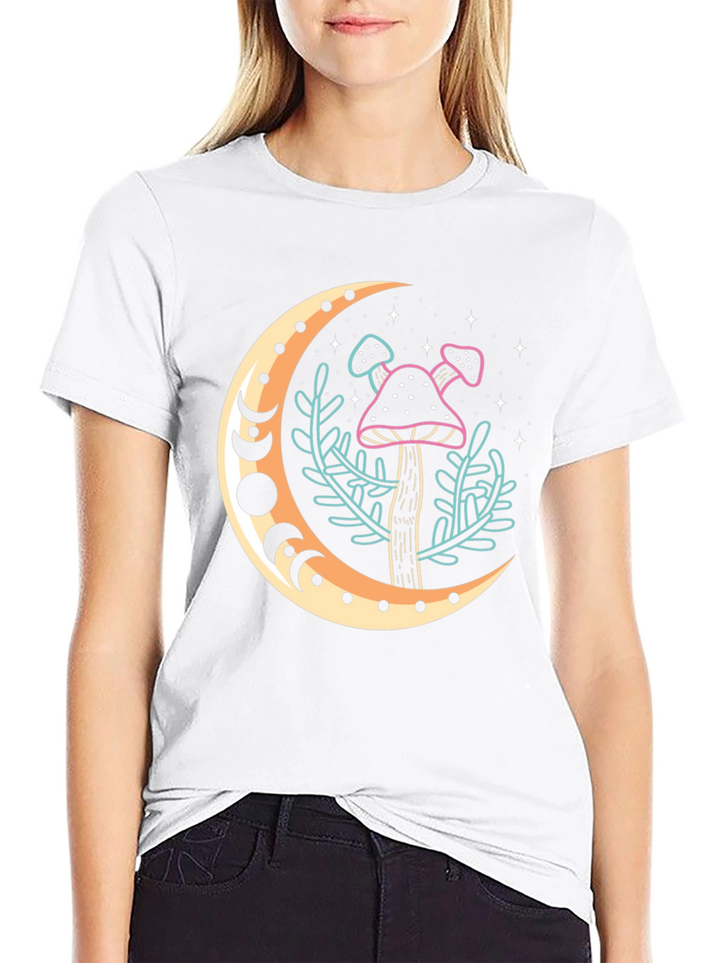 Moon Mushroom Graphic Tee