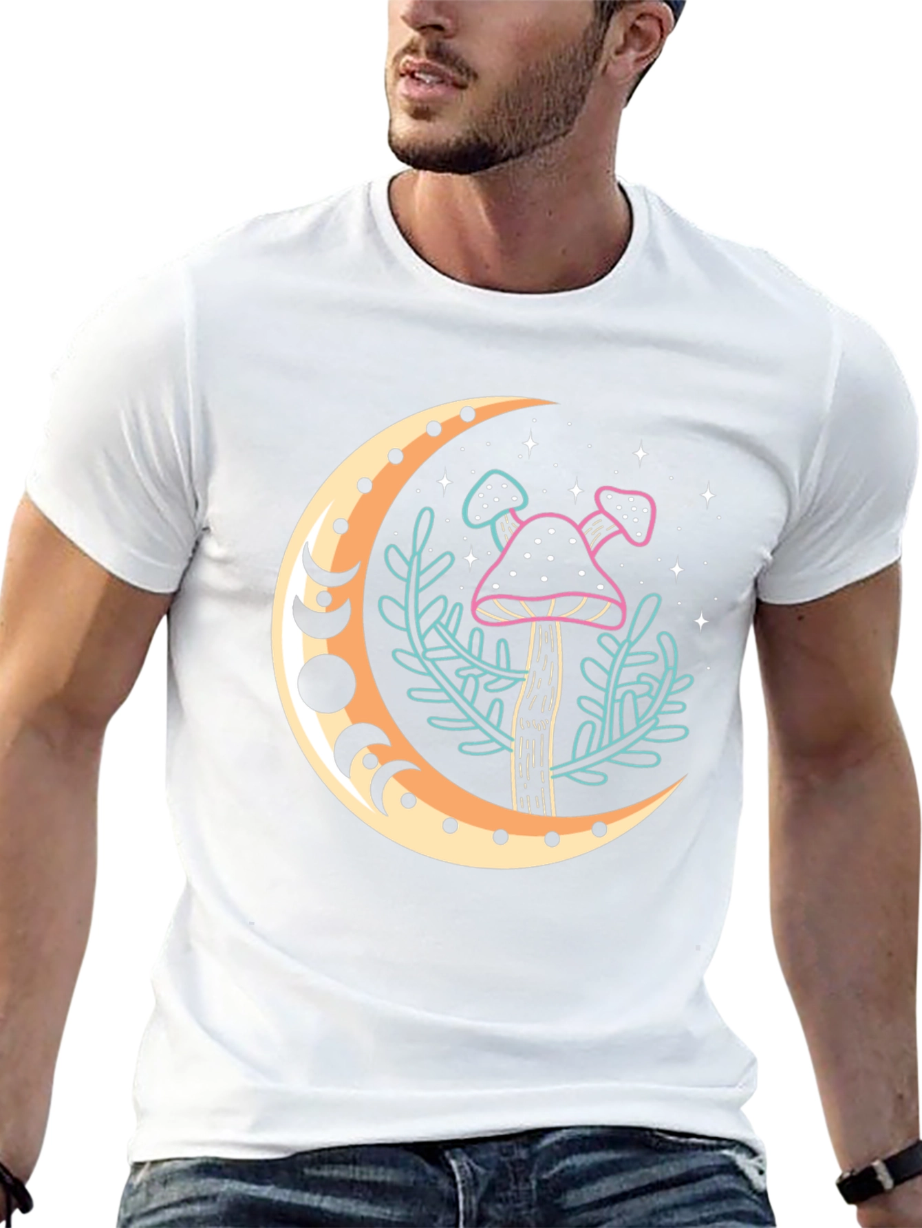 Moon Mushroom Graphic Tee