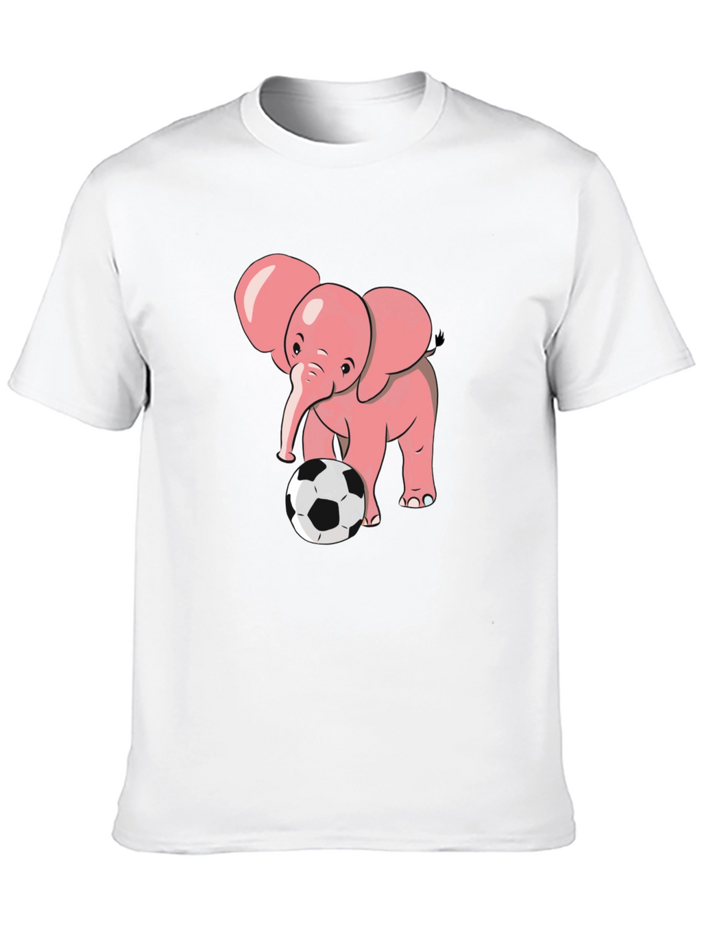 Cute Elephant Soccer T-Shirt - Black