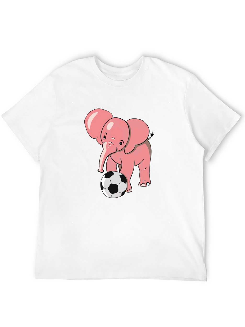 Cute Elephant Soccer T-Shirt - Black